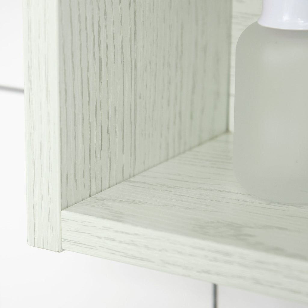 EasyComfort Armadietto Moderno da Bagno with Specchio a 4 Sezioni with Ripiani Regolabili, wall-mounted in Legno e Vetro, 90x15x75 cm, Grigio