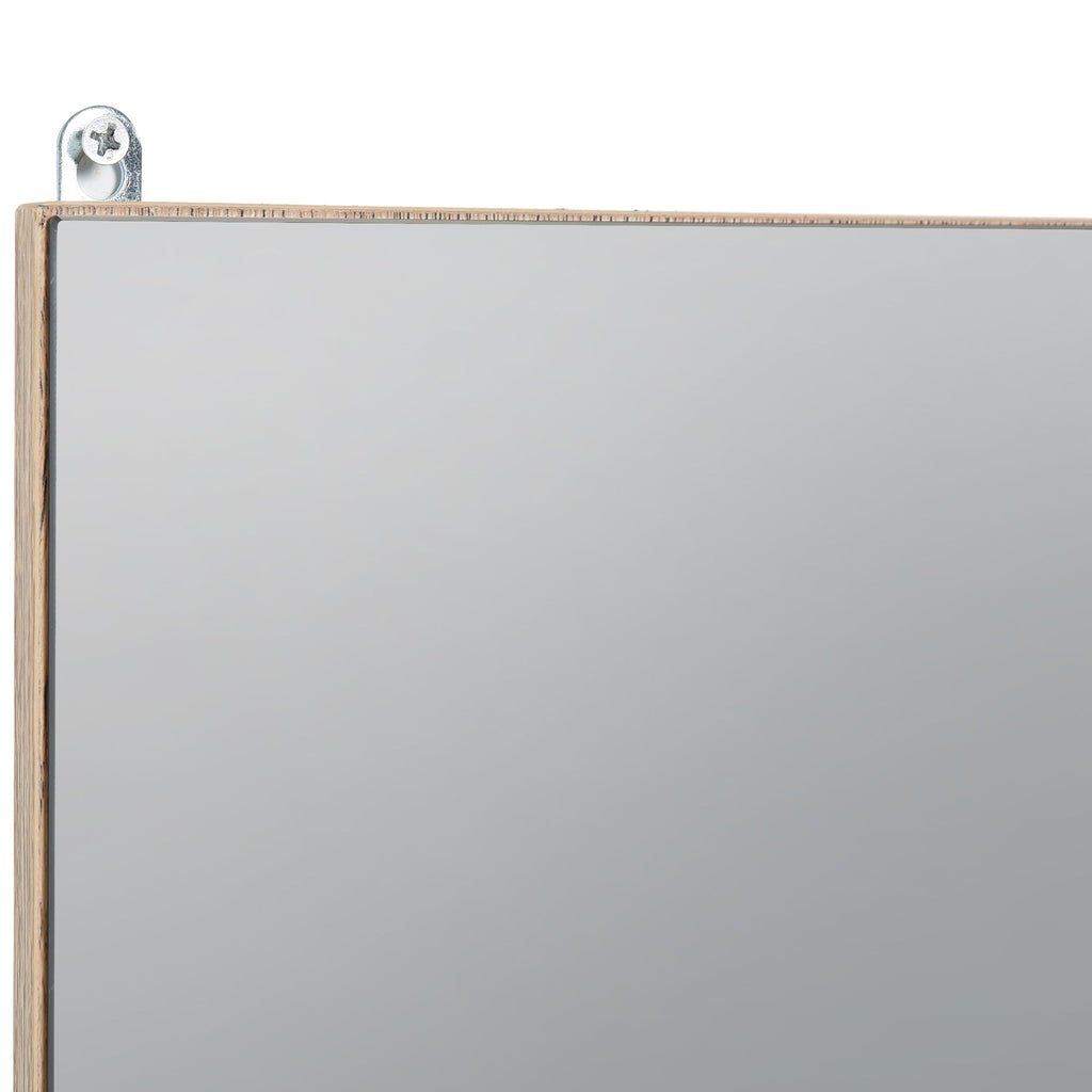 EasyComfort Mobiletto Bagno Salvaspazio da Bagno Sospeso with Specchio e Armadietto, incluso Ripiano Regolabile, Grigio e Rovere