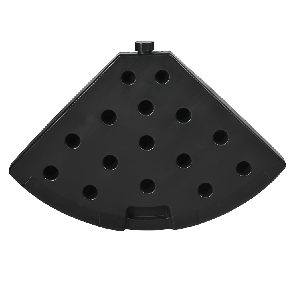 EasyComfort Base parasolvoet set 4x HDPE navulbaar Ø100x8A cm zwart