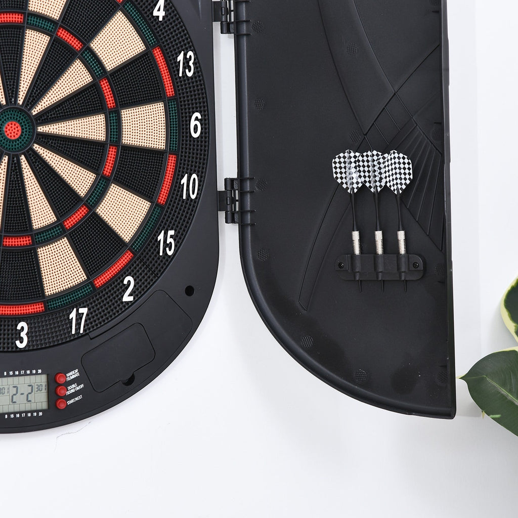 Easycomfort Bersaglio Freccette Elettronico per 8 Giocatori with 6 Freccette, Schermo LCD, 2 Porte e 26 Modalità di Gioco