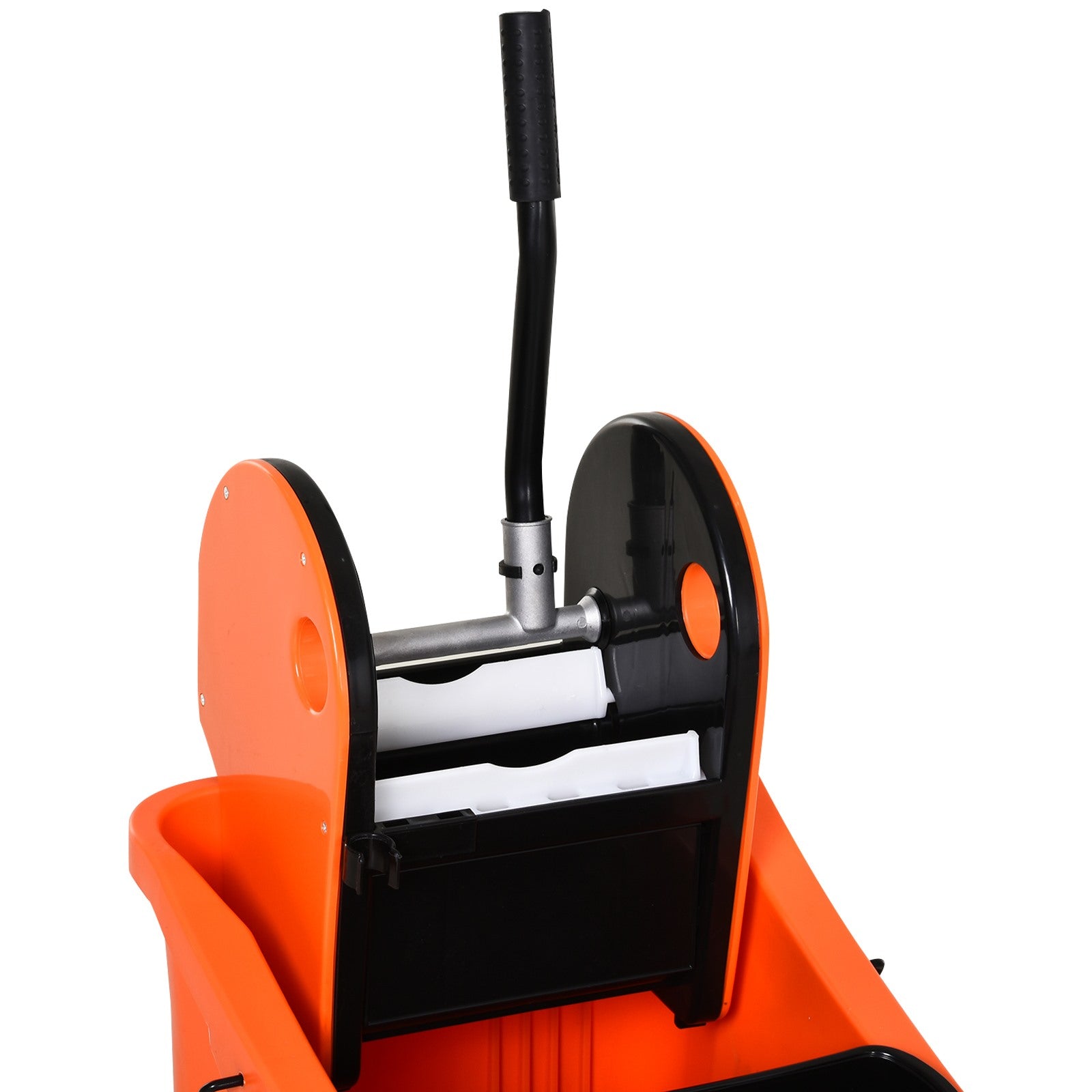 Easycomfort Carrello Secchio Lavapavimenti da 36L with Strizzatore Pressa Arancione
