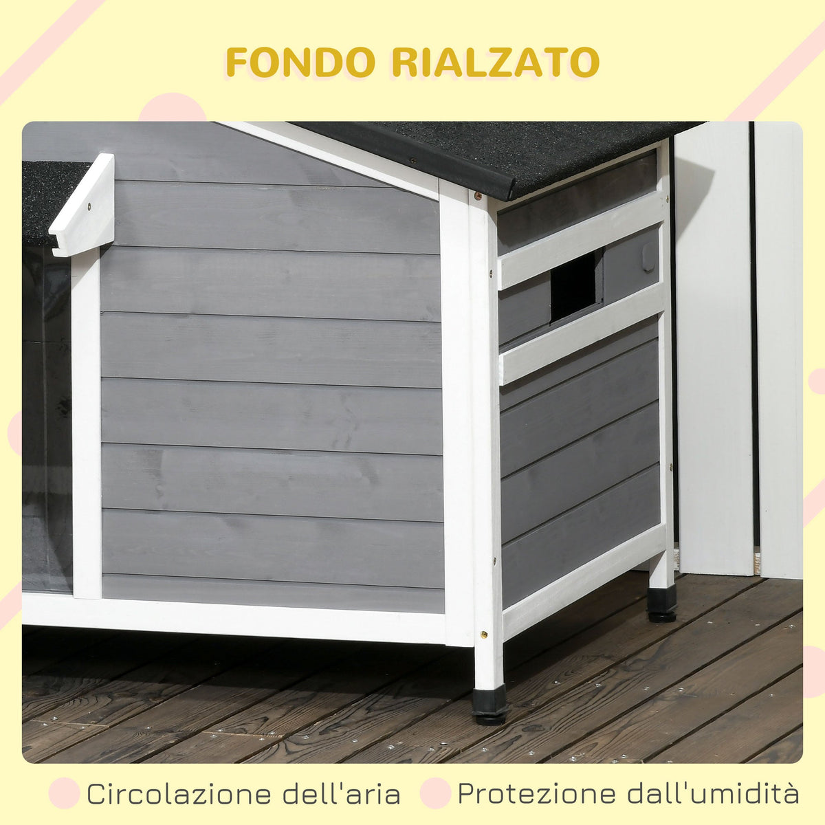 EasyComfort houten hondenhok verhoogd 109x79x72 cm