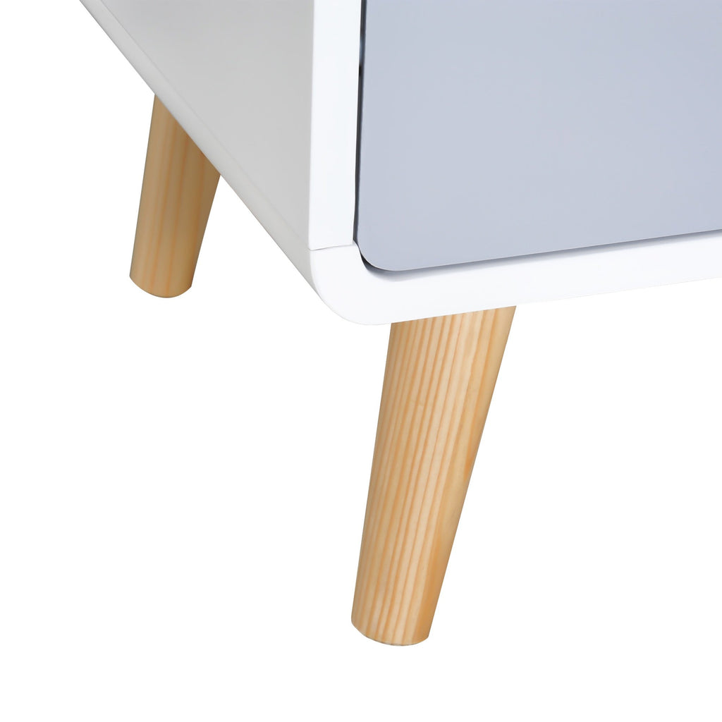 Easycomfort Comodino with Cassetto in MDF e Legno di Pino per Camera da Letto, Soggiorno e Bagno, 40x38x58 cm