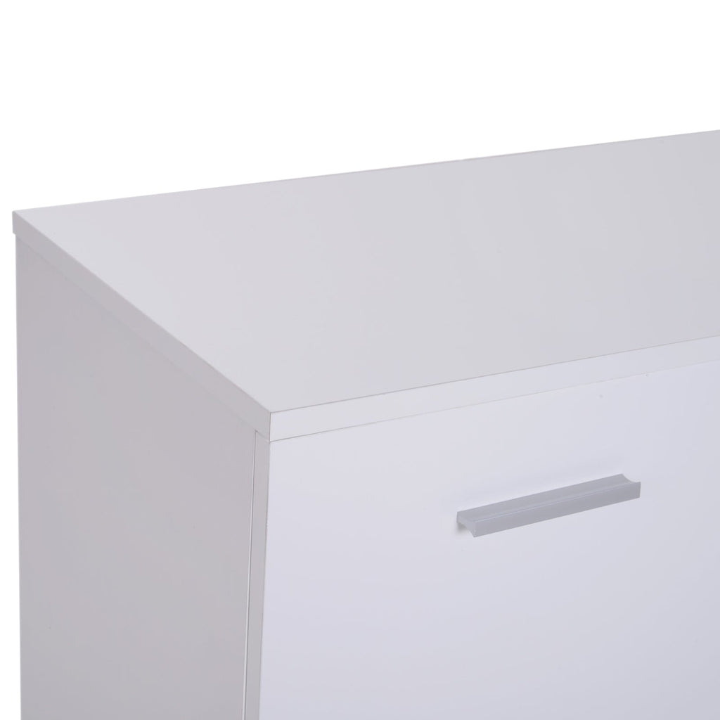 Easycomfort Credenza Soggiorno with 3 Armadietti e 2 Cassetti, Madia Soggiorno Moderna Salvaspazio with Ripiano Regolabile in Legno, 106x35x76 cm, white
