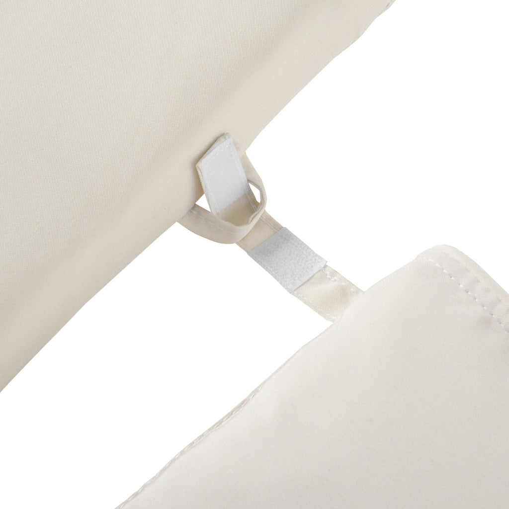 EASYCOMFORT Cushion for Deckchairs, Garden Sun Lounger, Cream White, 198x53x5cm