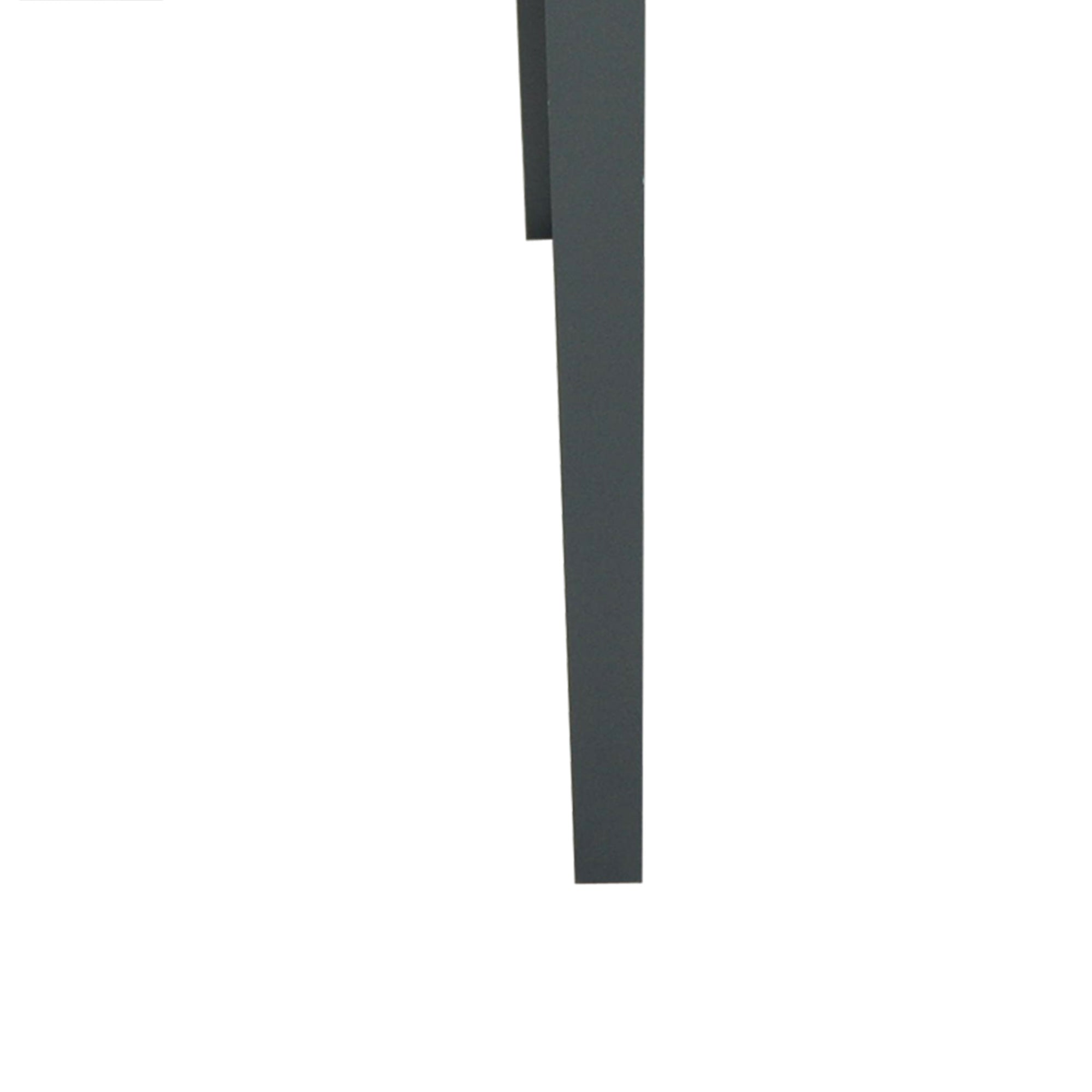 Easycomfort Fioriera da Esterno Rialzata in Metallo with 3 Fori di Drenaggio, 100x30x80 cm, Grigio