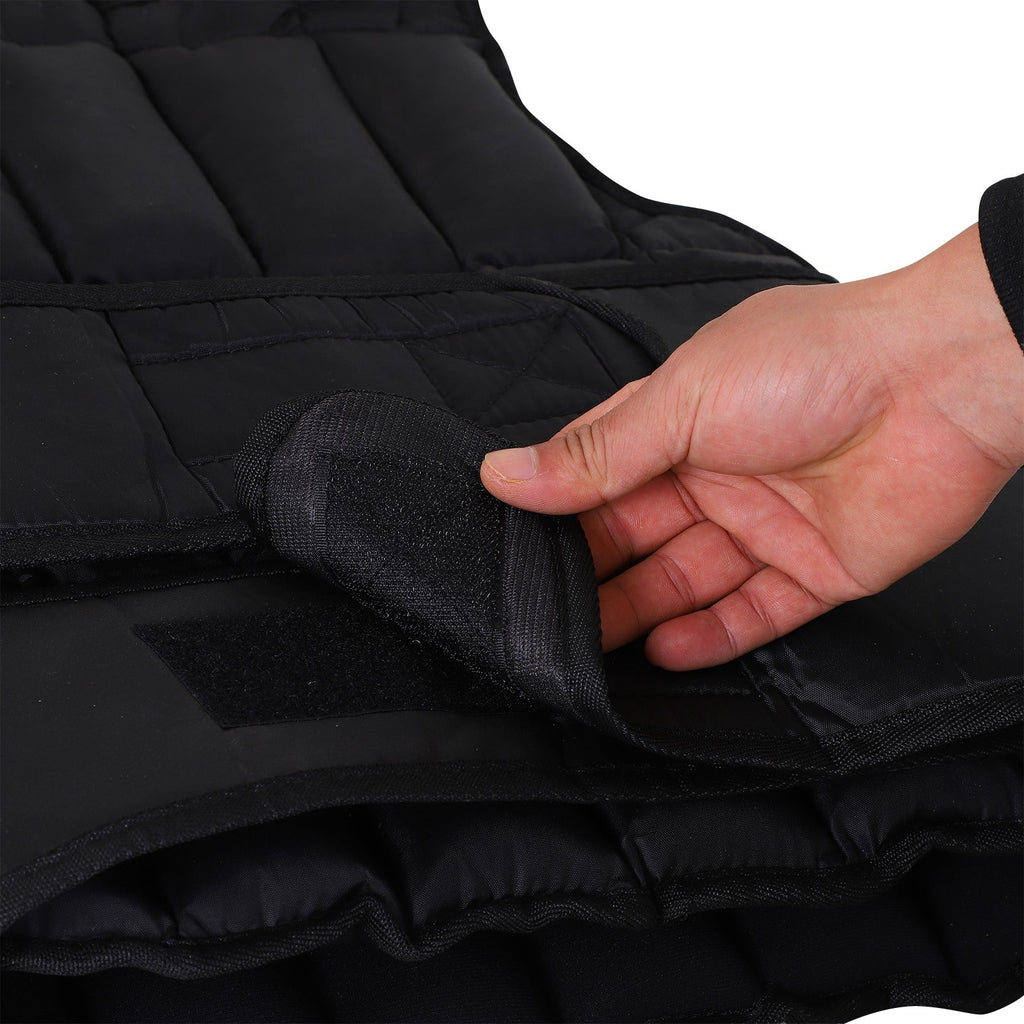 EasyComfort 20 kg gewichtsvest met 38 gewichten - zwart