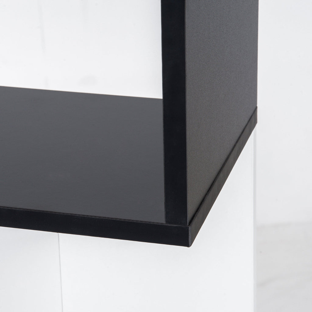 Easycomfort Libreria Moderna 5 Ripiani Pratici Finitura Eccellente, Superficie Liscia e a Prova di Umidità in Legno Truciolato black 60×24×184.5cm