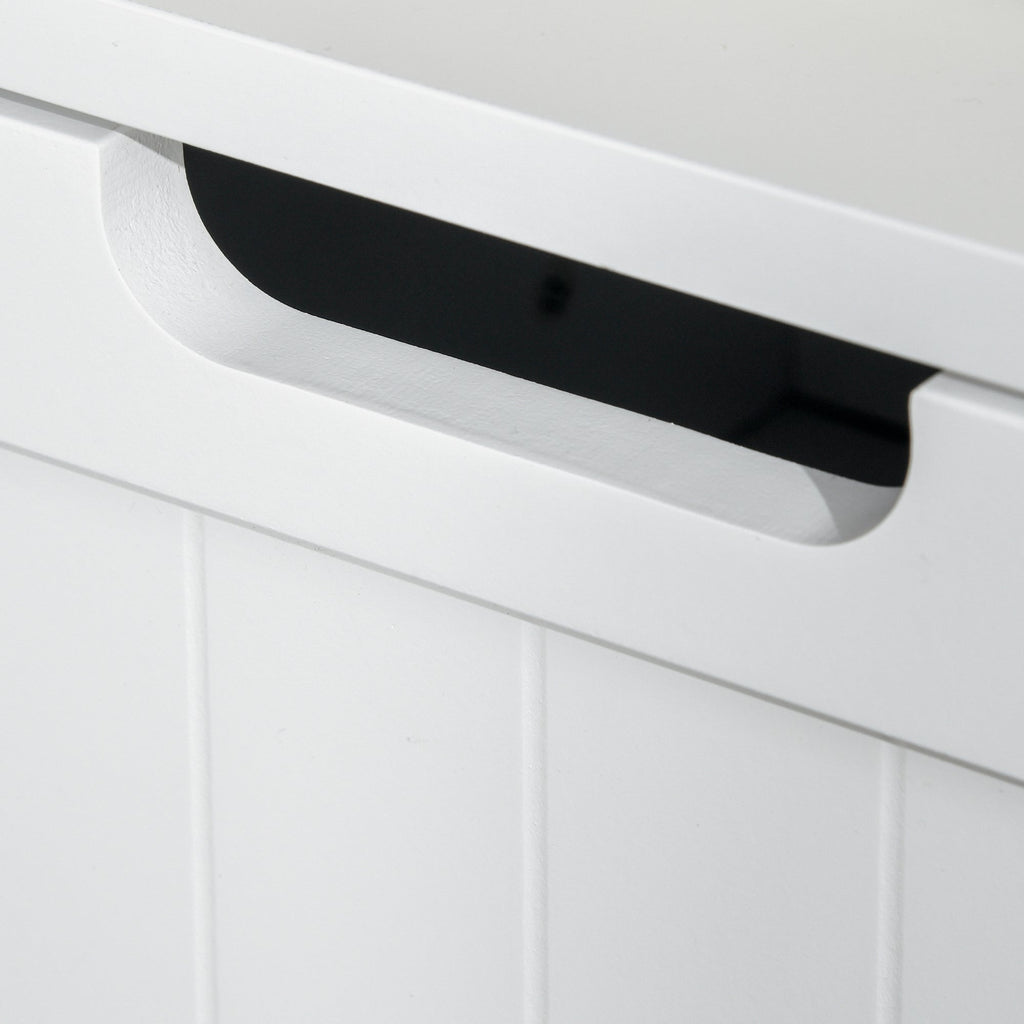 Easycomfort Mobile Bagno Multiuso Salvaspazio, Armadietto da Bagno with Armadietto 2 Ante, Mensola e 2 Cassetti Regolabili, 60x30x108.8cm, white