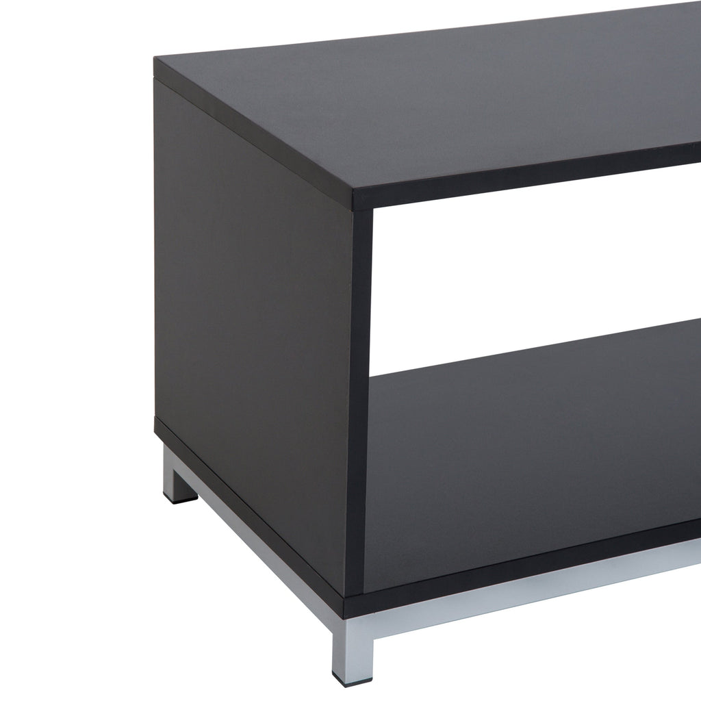 Easycomfort Mobile TV Moderno with Ripiano in Legno, Mobiletto Tavolino Basso da Salotto 114x40x40.5cm, black