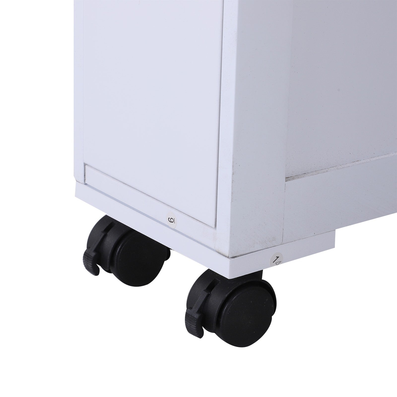 Easycomfort Mobiletto da Bagno 2 Cassetti Salvaspazio with 4 Ruote Legno 16x52x71.5cm white