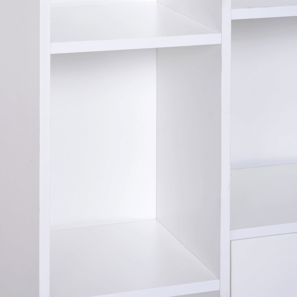 EasyComfort Boekenkast met dennenhouten pootjes wit 80x23.5x118 cm