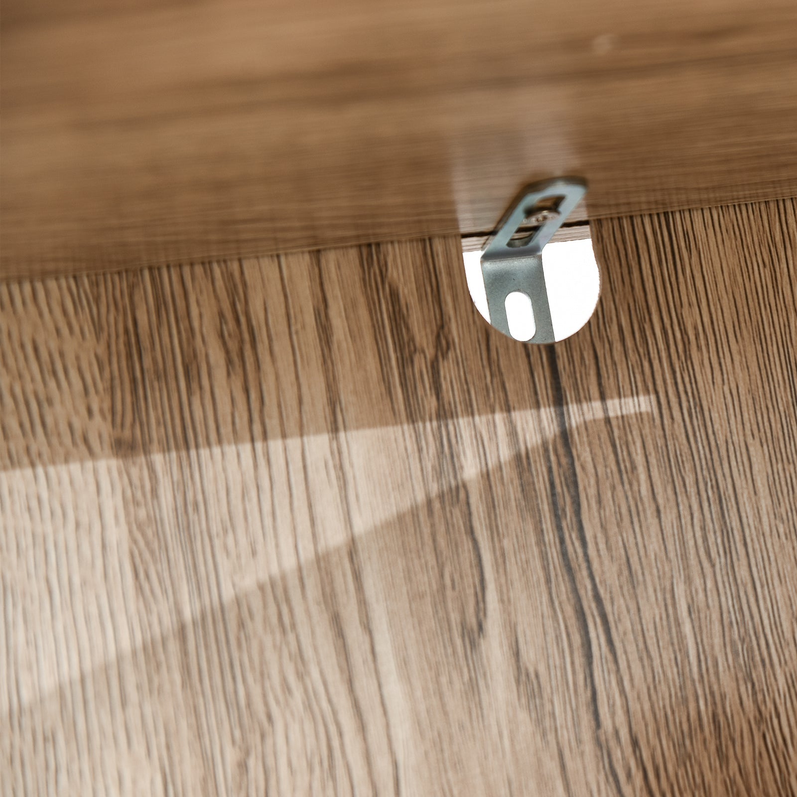 EasyComfort Mobiletto Salvaspazio per Bagno in Legno, Mobile da Bagno with 2 Armadietti e 6 Ripiani, Grigio e Rovere, Design a Torre 30 x 24 x 170cm