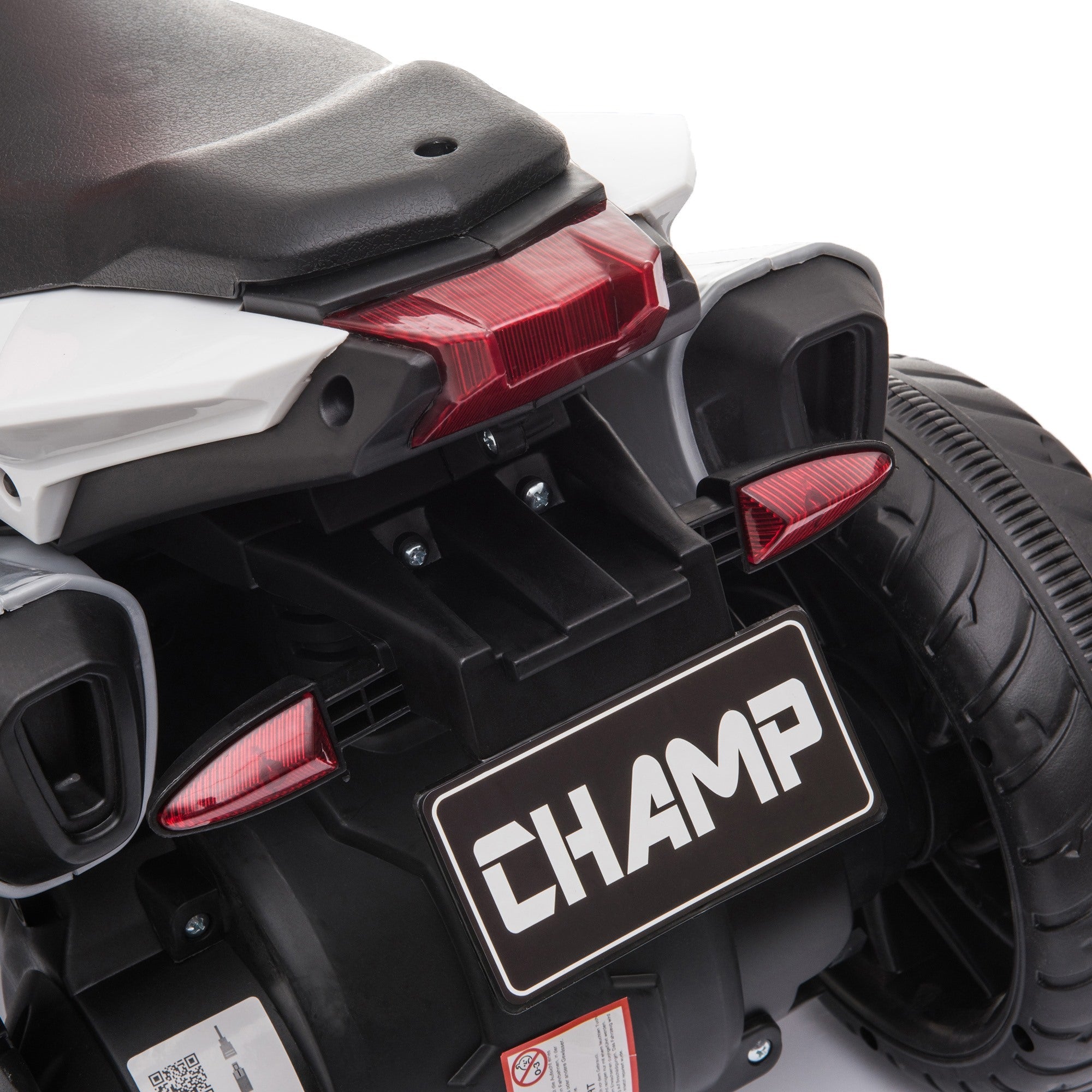 Easycomfort Moto Elettrica per Bambini 3-5 Anni (max. 25kg) with 3 Ruote, Luci e Suoni, Batteria 6V, Rosso, 86x42x52cm