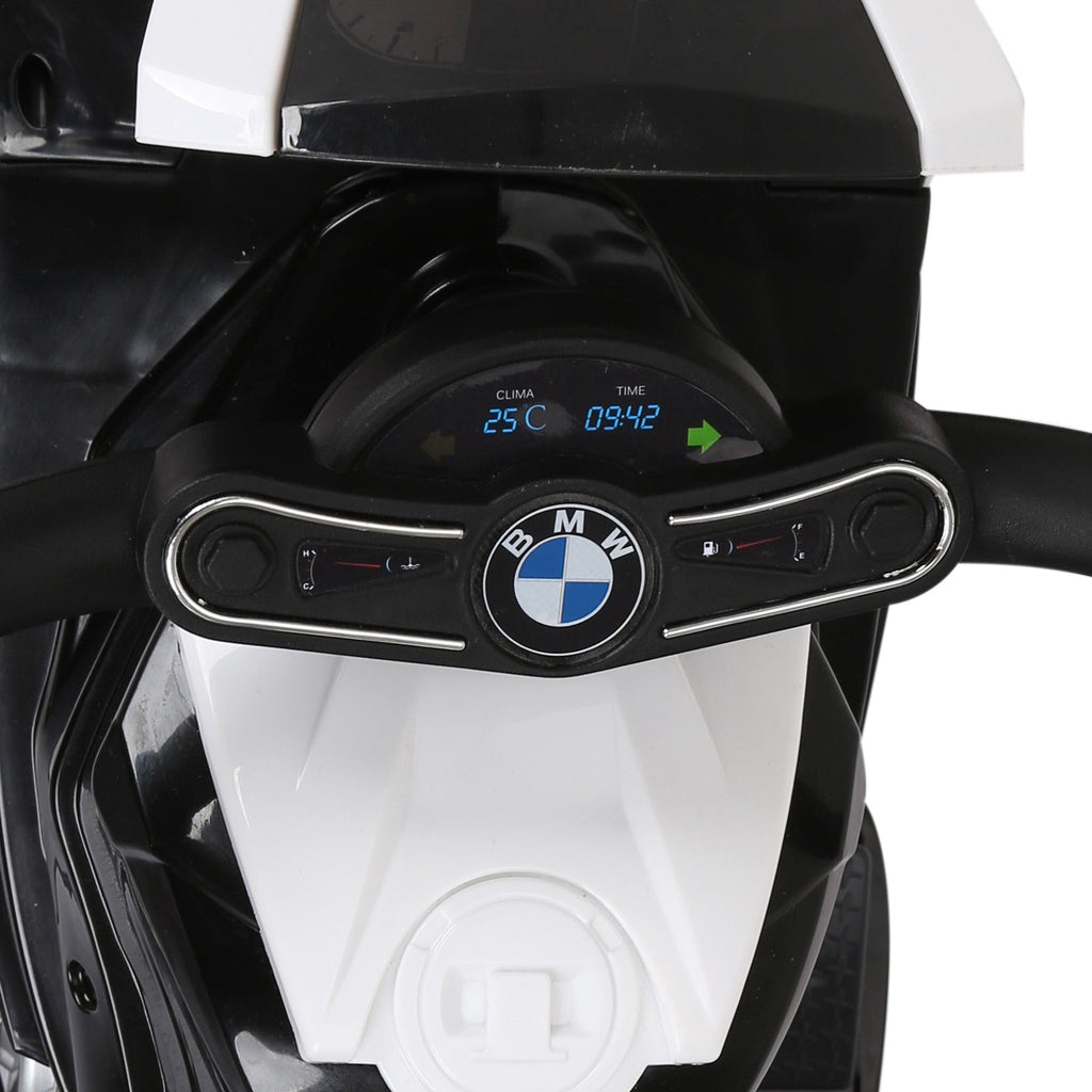 Easycomfort Moto Elettrica per Bambini Max. 20kg with Licenza BMW, Macchina Elettrica with 3 Ruote, Batteria Ricaricabile 6V, white Nera, 66x37x44cm
