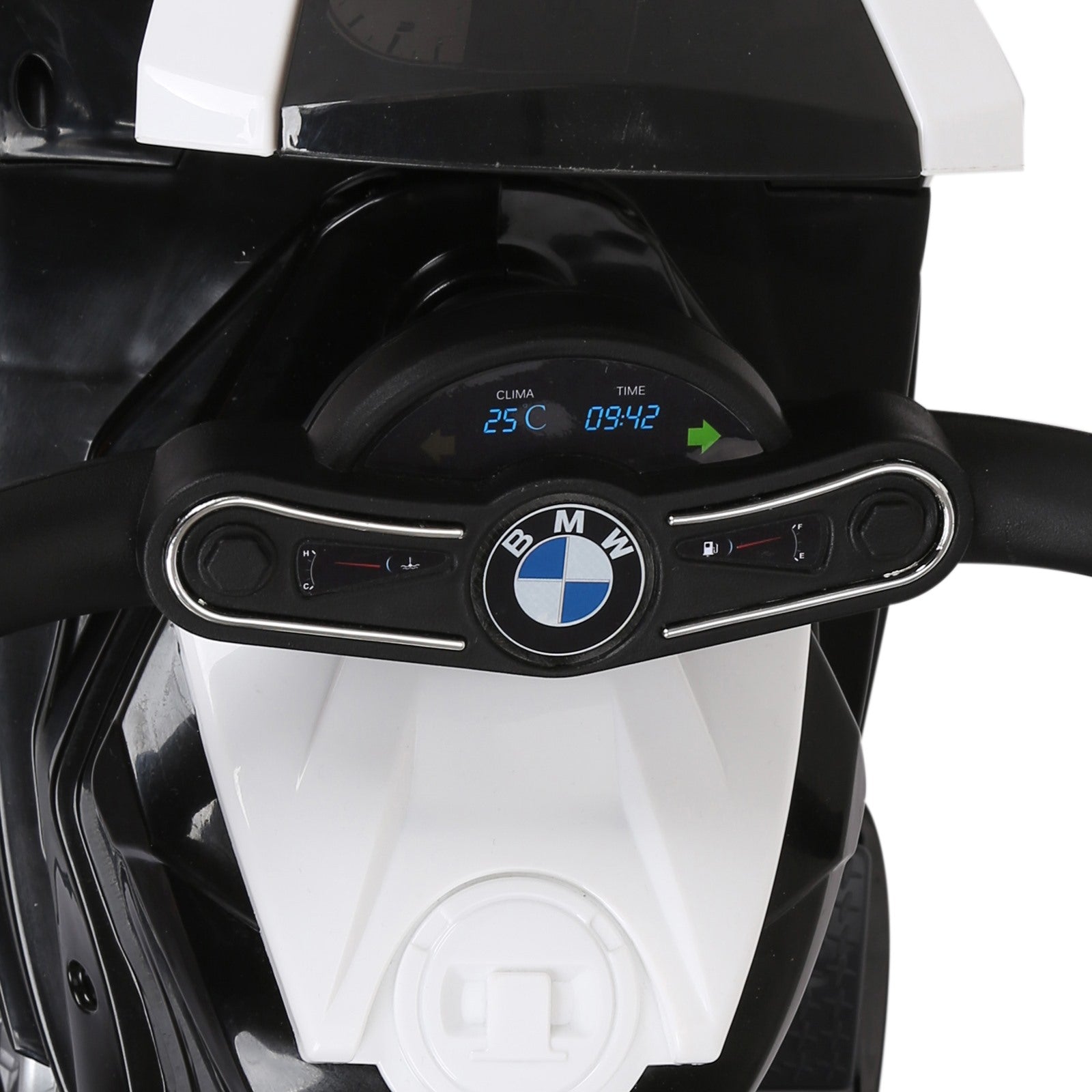 Easycomfort Moto Elettrica per Bambini Max. 20kg with Licenza BMW, Macchina Elettrica with 3 Ruote, Batteria Ricaricabile 6V, white Nera, 66x37x44cm