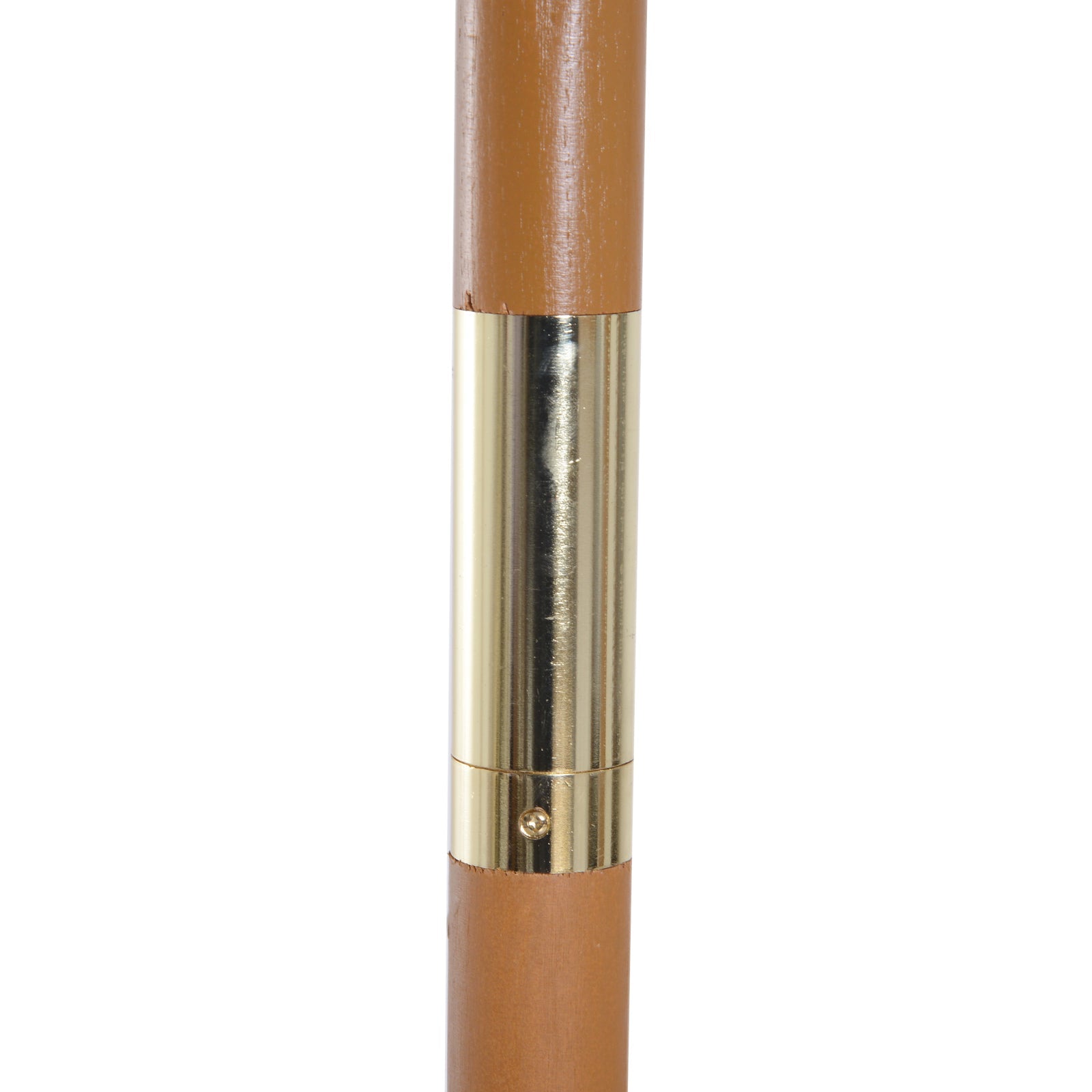 EASYCOMFORT Garden Umbrella 2.5x2.3 m 6 Ribs with Crank, in Wood and Polyester, Brown