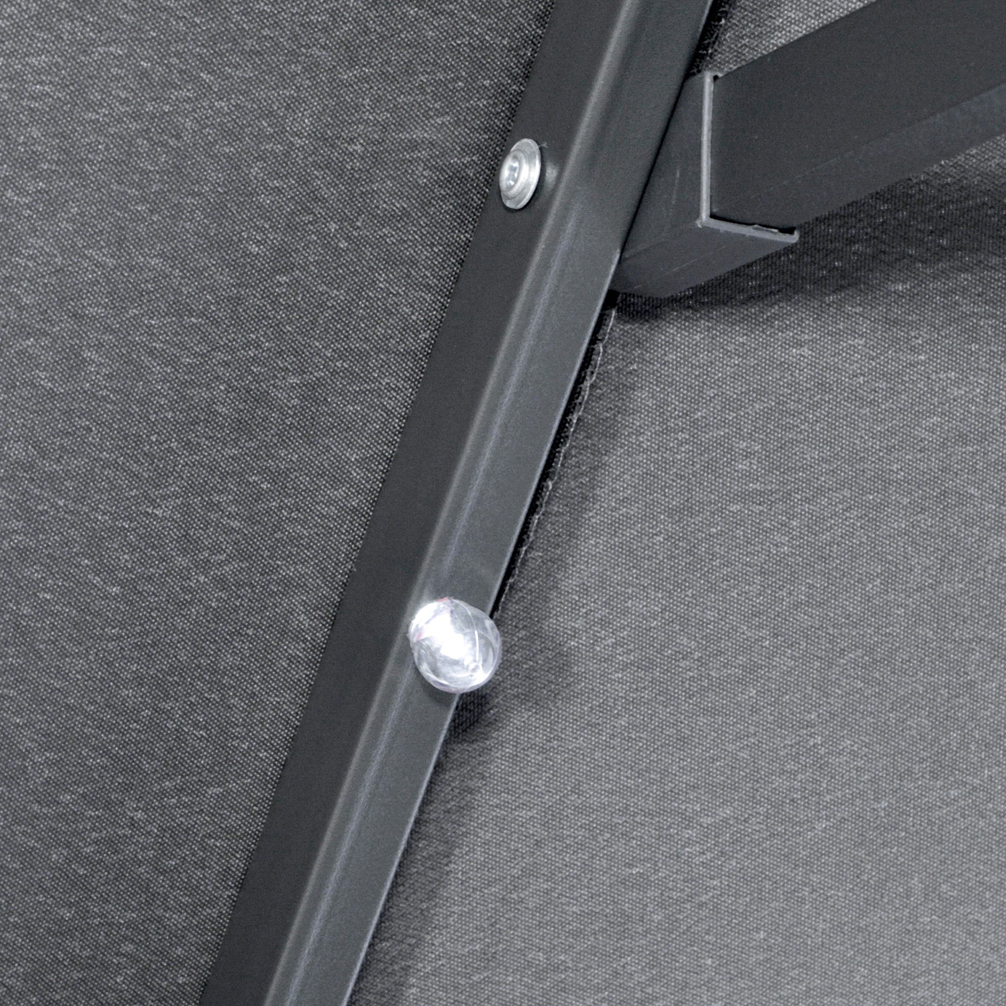 EasyComfort dubbele parasol met zonne-LED's 295x150x219 cm, grijs