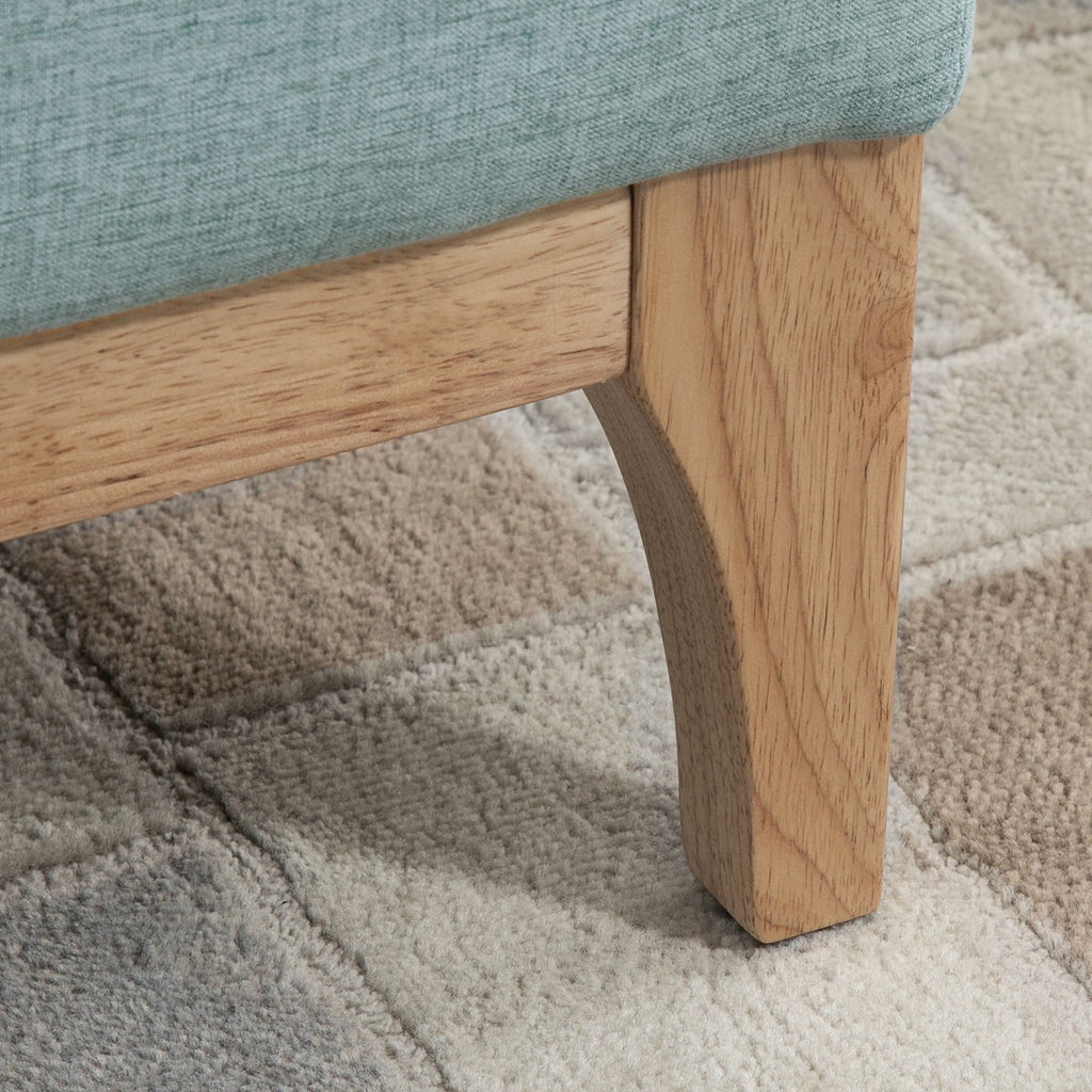 Easycomfort Panca Imbottita Contenitore in Tessuto with Design Scandinavo, 110x39x45Acm - Azzurro