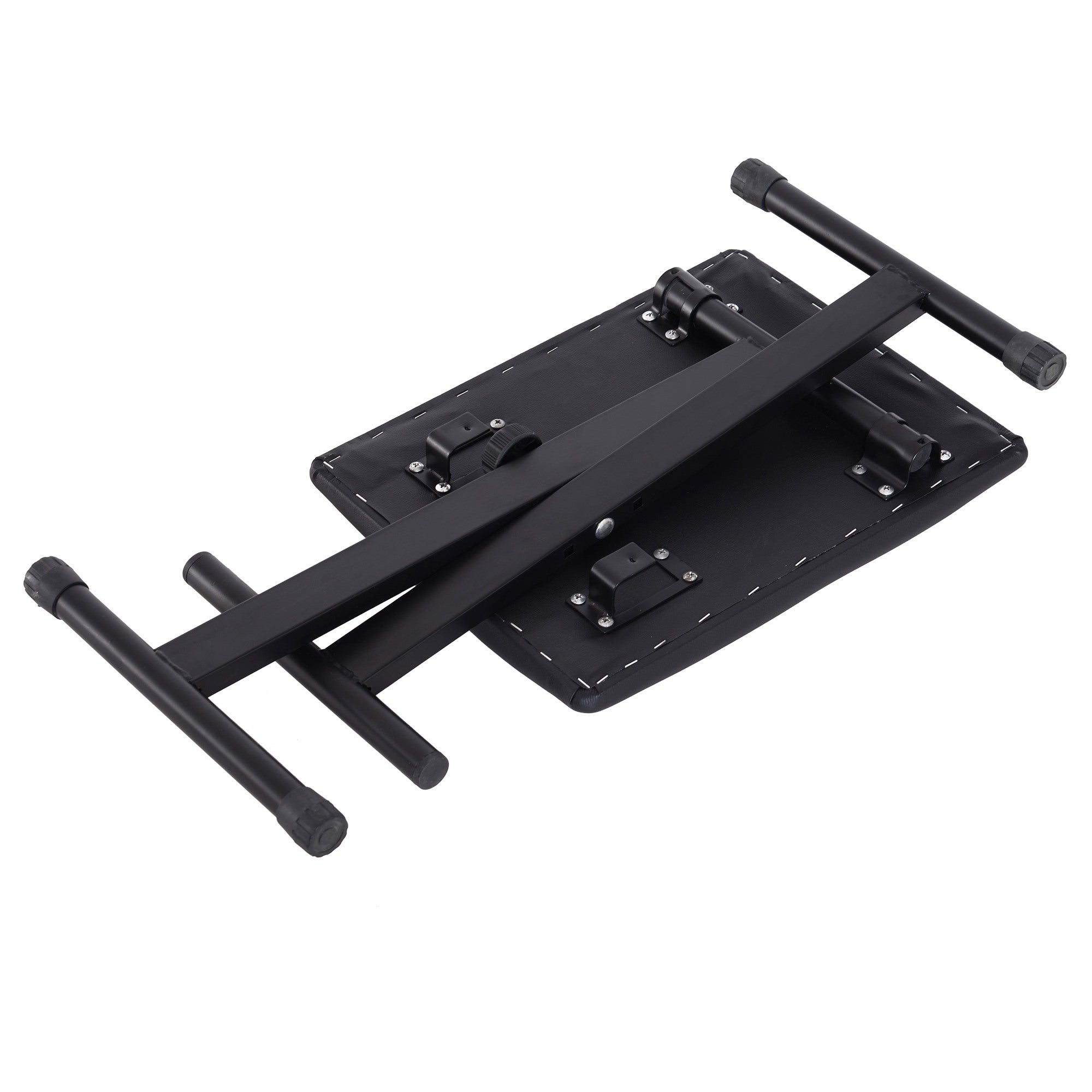Easycomfort Panca per Pianoforte Imbottita Altezza Regolabile Pieghevole Antiscivolo, black, 39x29x47cm