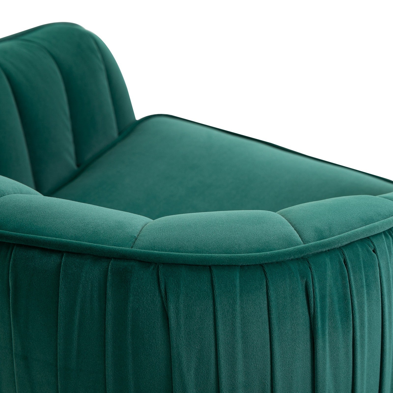 Easycomfort Poltrona da Salotto Imbottita with Braccioli e Schienale, Design Moderno, Gambe in Metallo, 71x72x73 cm, Verde