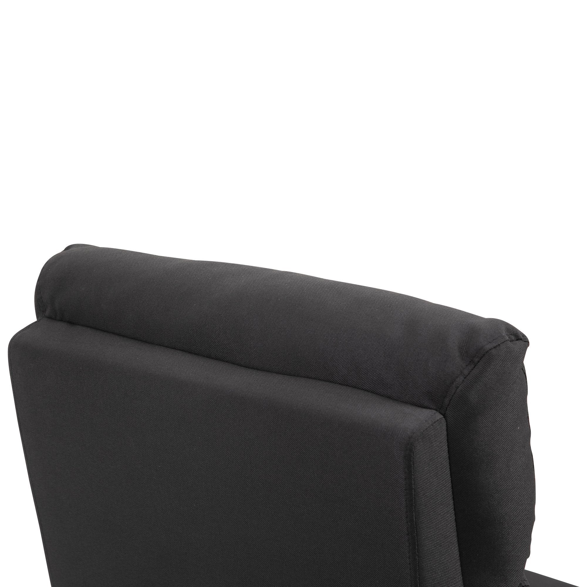 Easycomfort Poltrona Relax Imbottita with Schienale Reclinabile 135° e Poggiapiedi Estraibile, in Lino black, 69x87x100.5cm