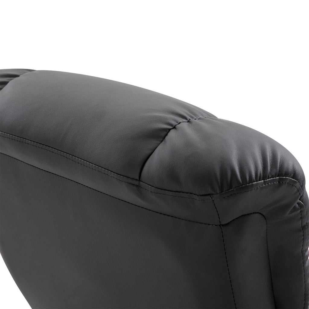 EasyComfort Relaxfauteuil met massage, voetenbank en afstandsbediening, 76x80x102 cm zwart
