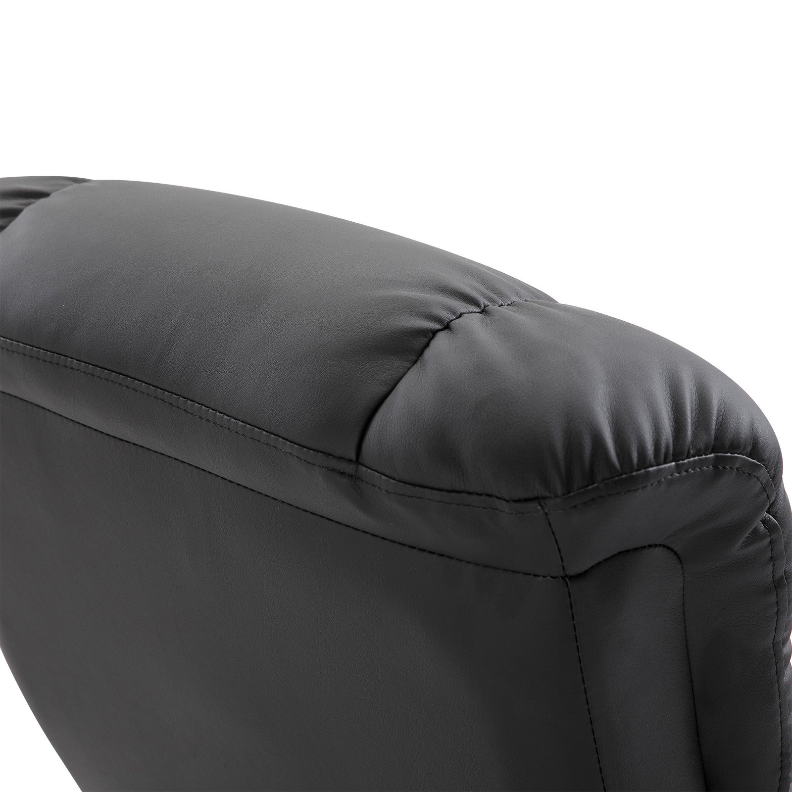 EasyComfort Relaxfauteuil met massage, voetenbank en afstandsbediening, 76x80x102 cm zwart