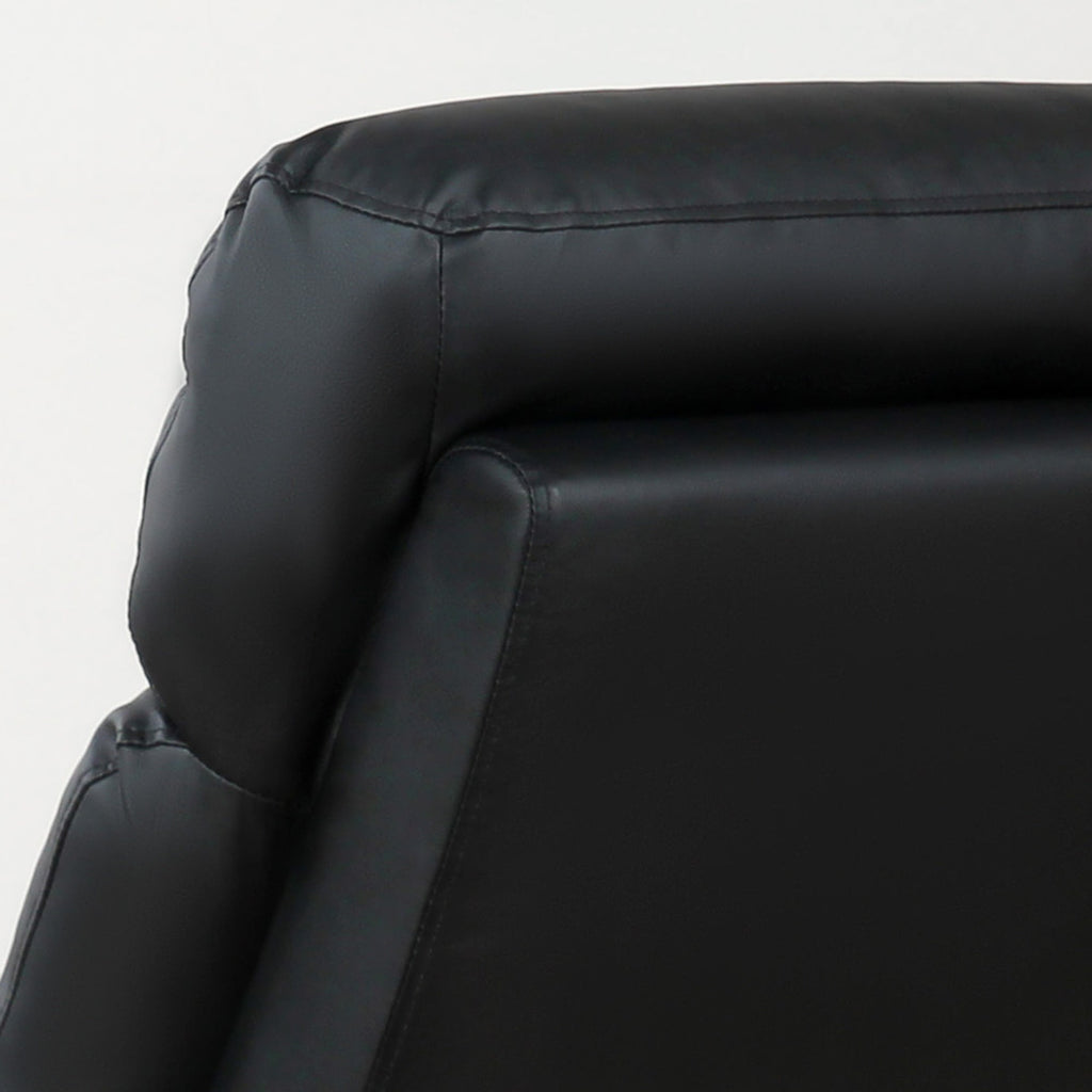 Easycomfort Poltrona Relax Reclinabile, Regolabile ed Ergonomica, in Pelle PU with Imbottitura, per Casa e Ufficio, 65x92x100 cm, Nera