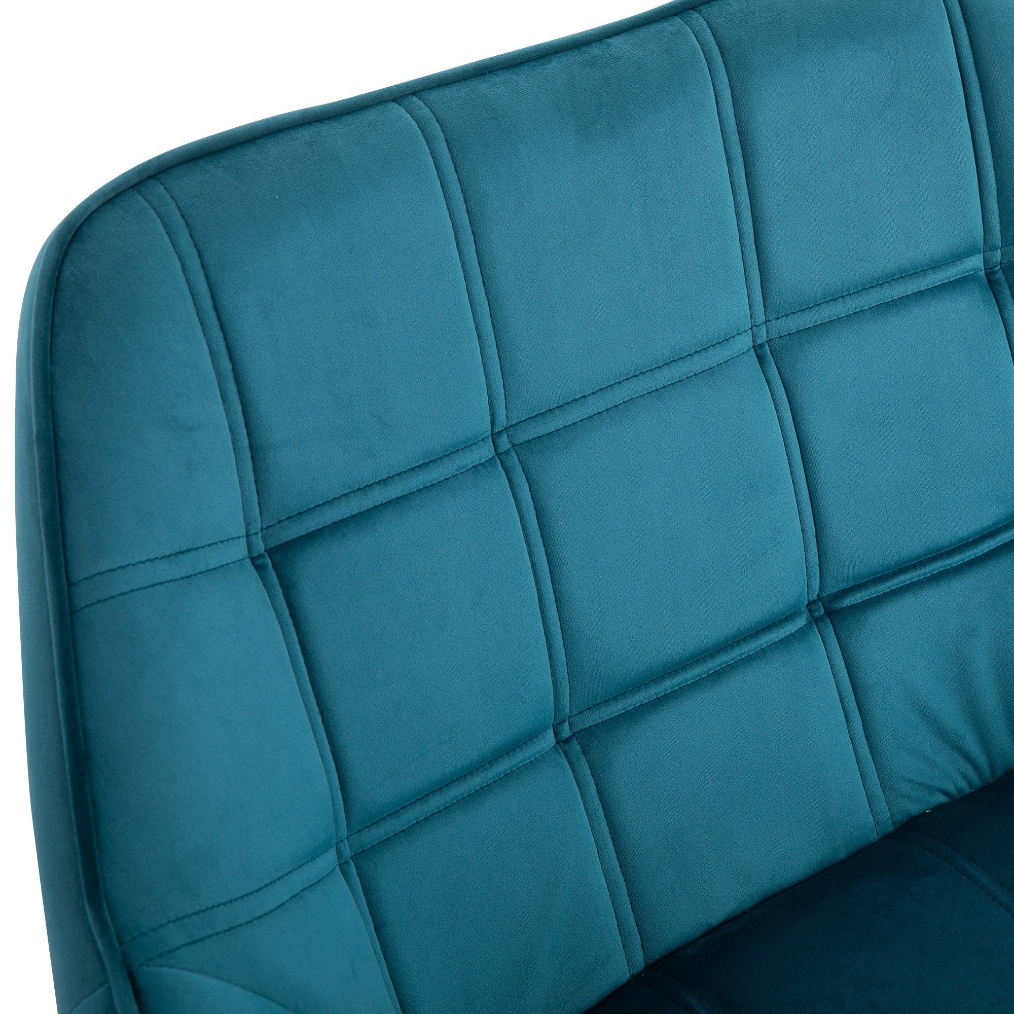 EasyComfort Scandinavische fauteuil fluweel petrol 79 x 69.5 x 72.5 cm