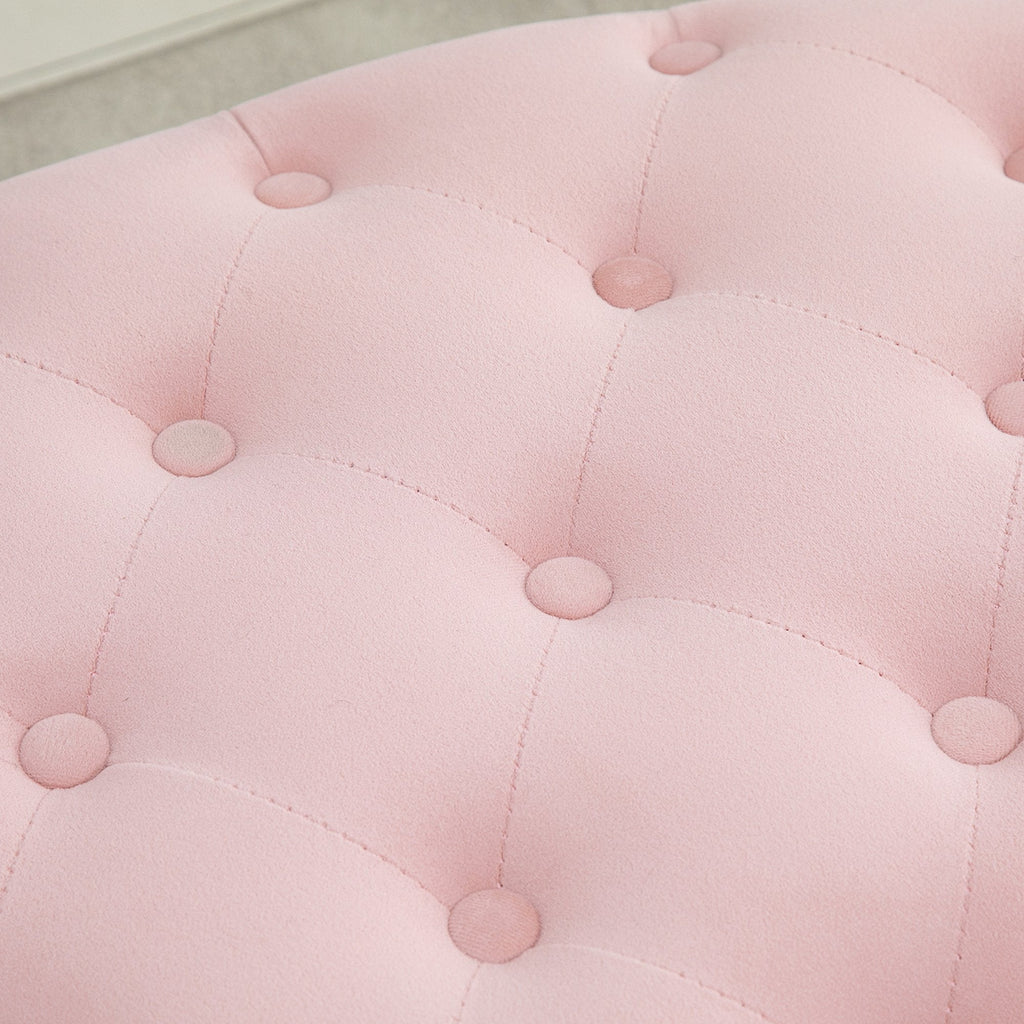 EasyComfort Poef Opbergpoef Ovaal 71x52x42 cm Roze