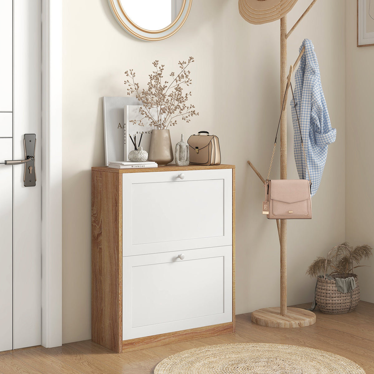 EasyComfort Scarpiera Slim schoenenkast voor 12 paar, 60x24.5x75.5 cm