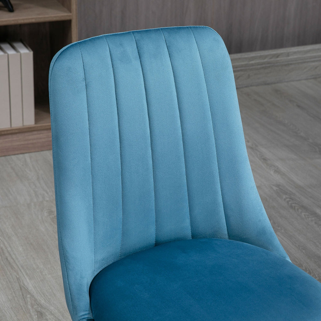Easycomfort Sedie da Cucina Imbottite, Set 4 Pezzi in Poliestere e Acciaio, 47x55x86 cm, Blu