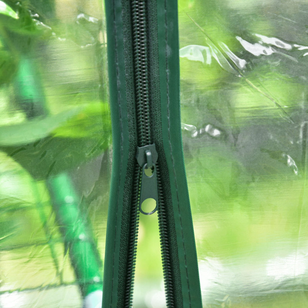 EASYCOMFORT Outdoor Garden Greenhouse in Transparent PVC, Balcony Greenhouse with Shelves for Vegetable Plants 1.43 x 1.43 x 1.95m