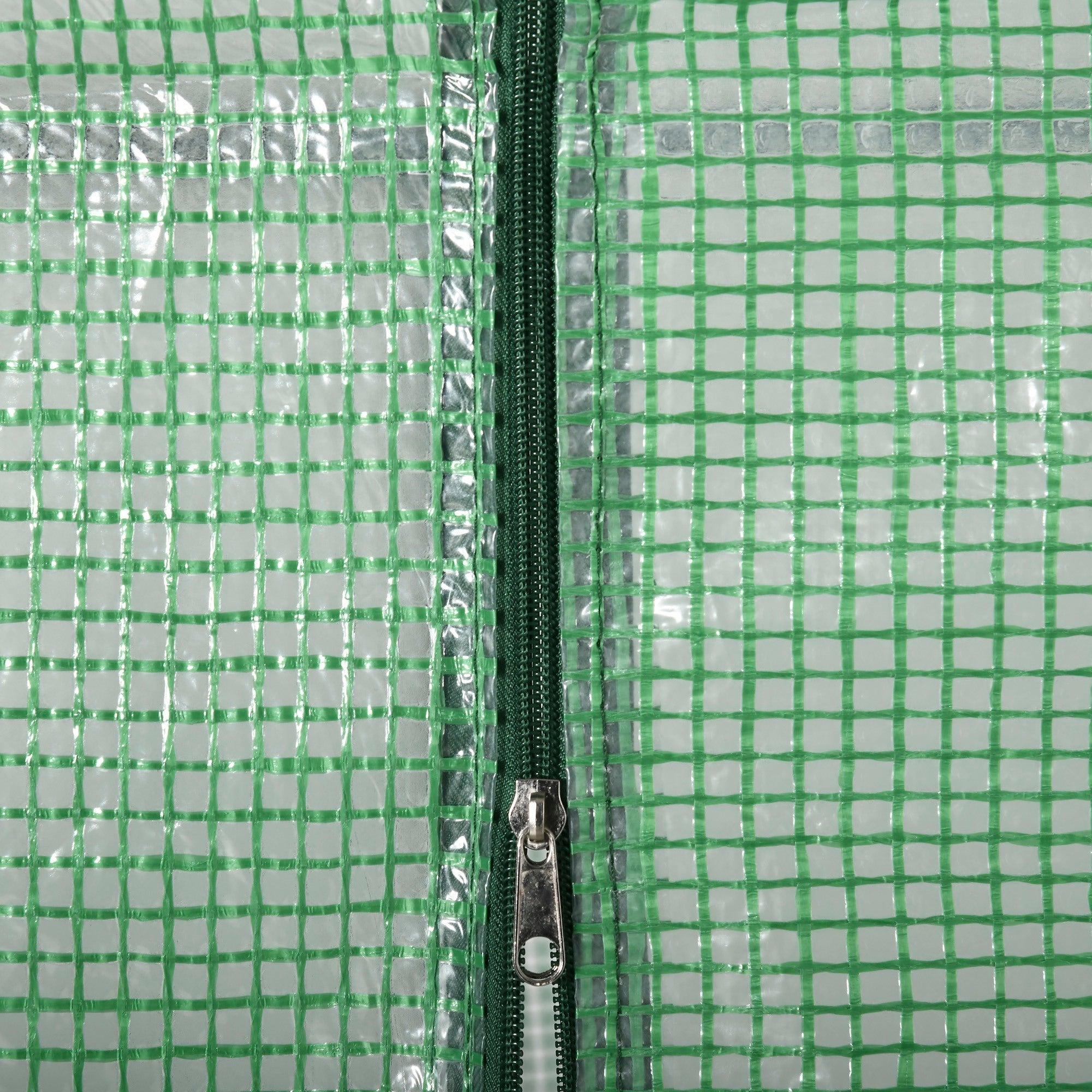 EasyComfort Tuinkas staal/PE 4 schappen 141x72x191 cm groen