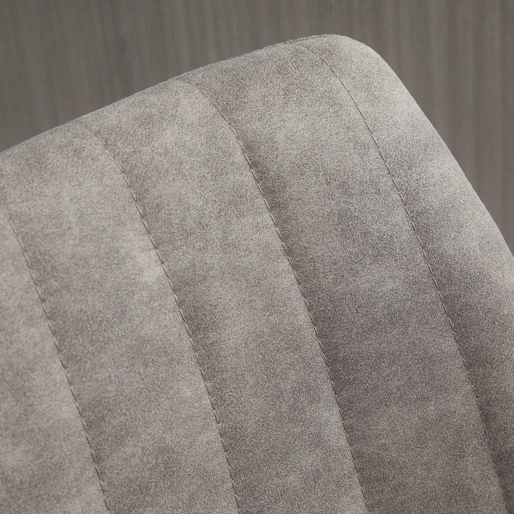 EasyComfort set van 2 barkrukken met rugleuning, hoogteverstelbaar, grijs