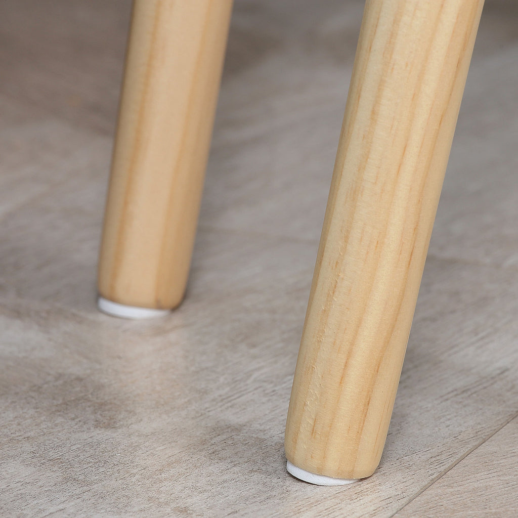 Easycomfort Set 2 Tavolini da Salotto Impilabili Stile Nordico with Gambe in Legno, white