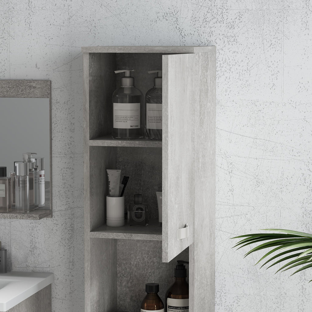 EasyComfort Badkamermeubelset 4-delig met wastafel 60 cm, grijs