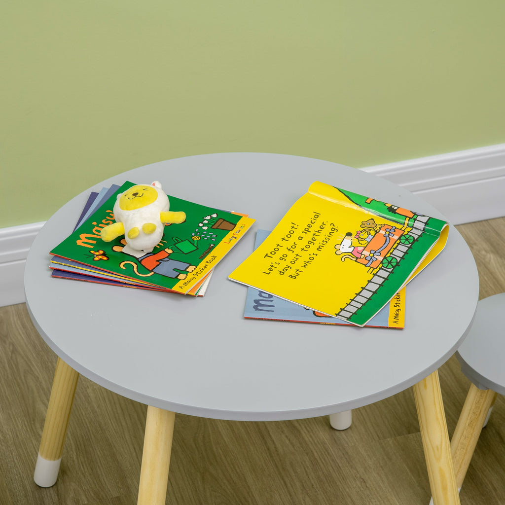 EasyComfort set tafeltje met 2 kinderstoelen, 3-delig, 18 maanden–4 jaar, grijs