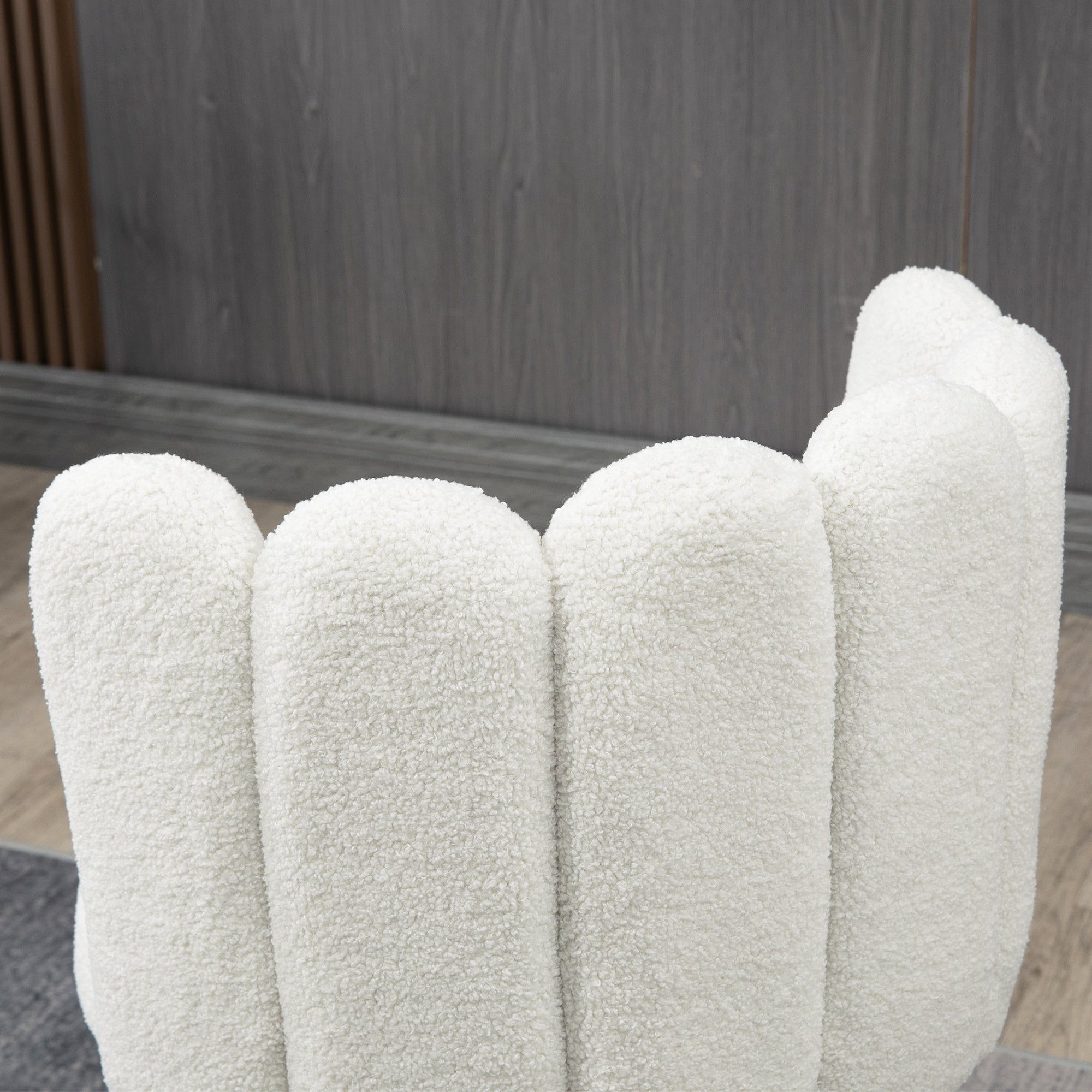 EasyComfort Set 2 Sgabelli Alti imbottiti with Poggiapiedi Regolabile Moderno da Cucina Pz in Poliestere, Acciaio e Gommapiuma, white crema