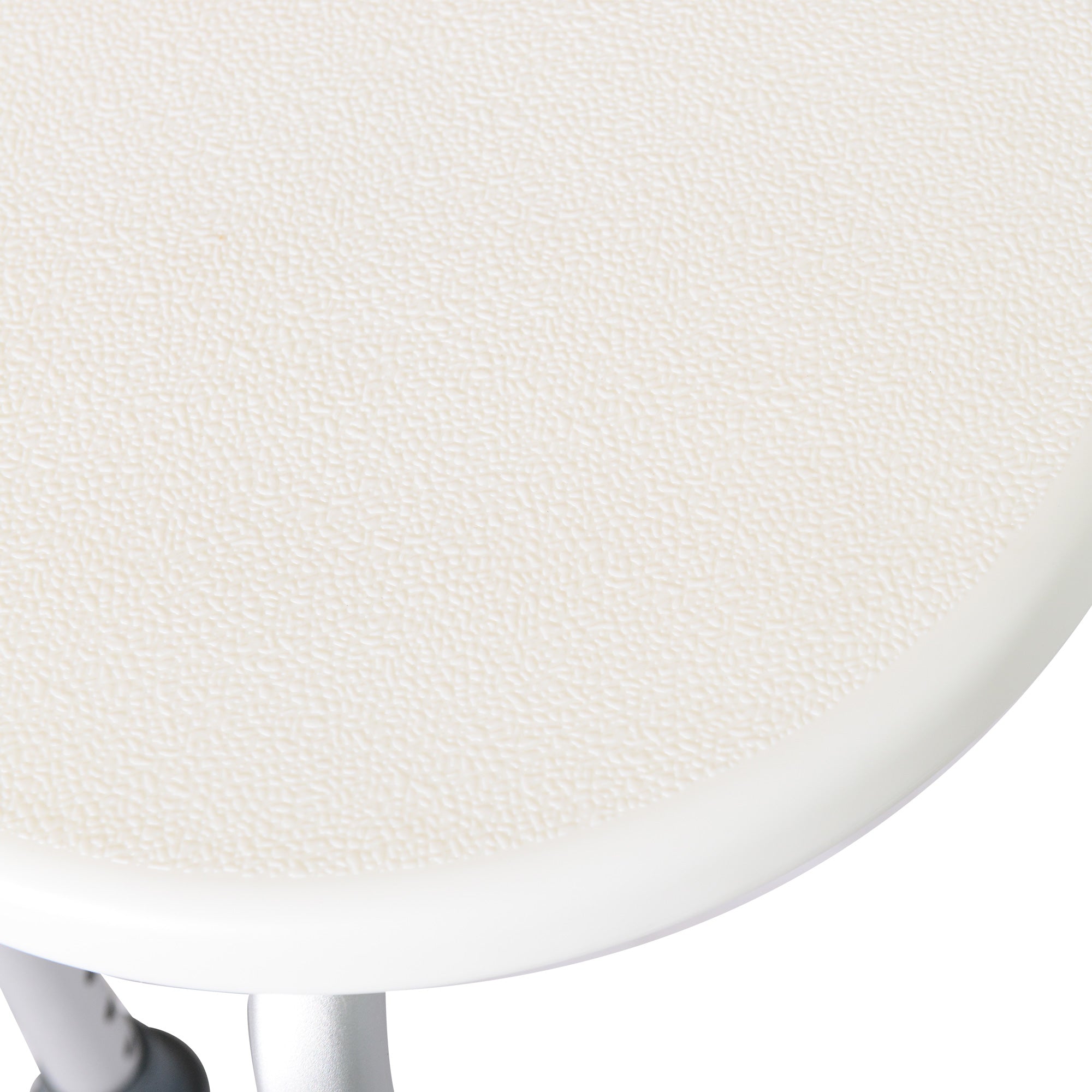 Easycomfort Sgabello da Doccia per Anziani with Ausilio Rotondo, Sedia da Bagno per Disabili with Altezza Regolabile 8 Posizioni, Piedini Antiscivolo, in Alluminio e PE, white
