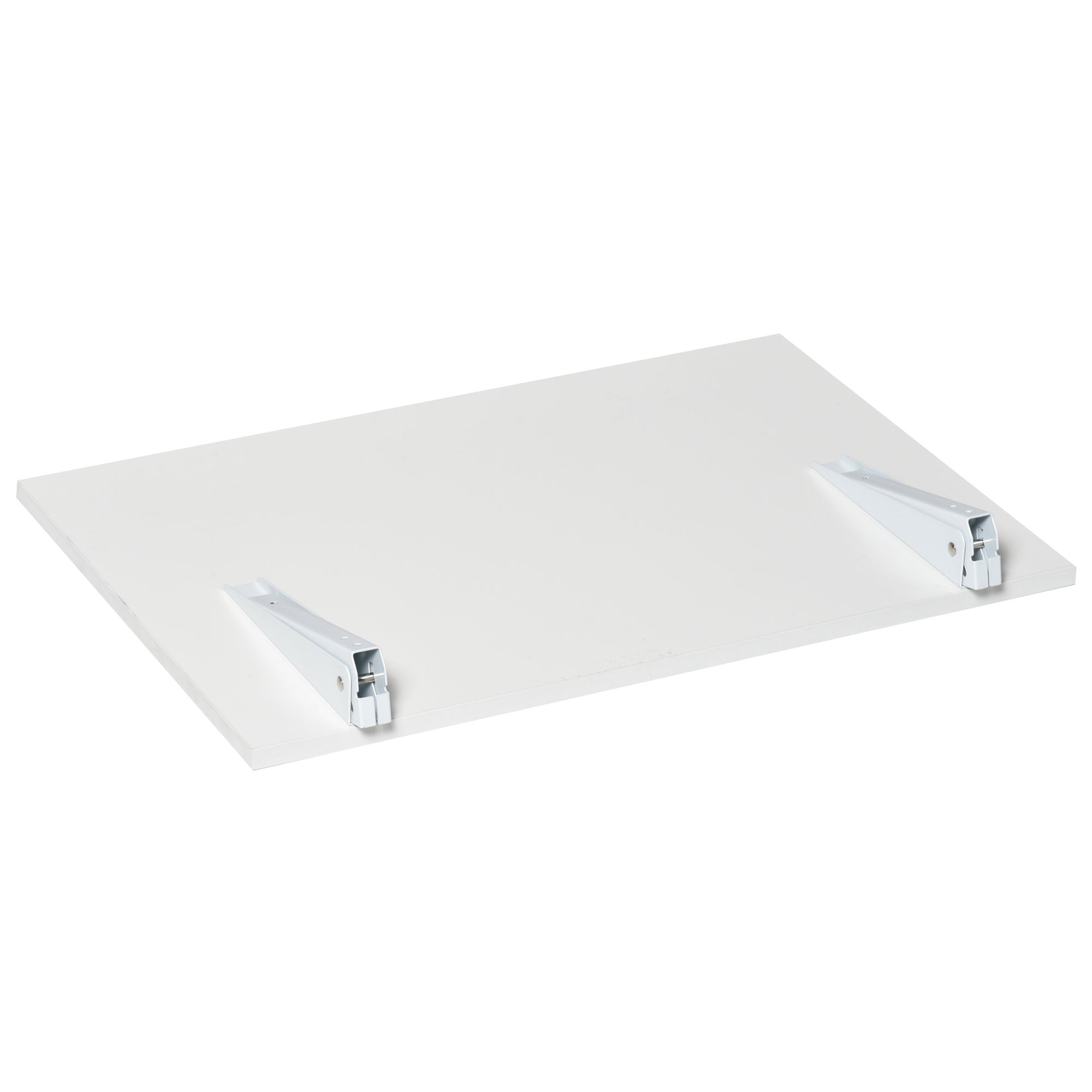 Easycomfort Tavolino a Muro Pieghevole Salvaspazio in MDF e Telaio in Metallo, per Cucina Salotto, white, 60x40x20cm