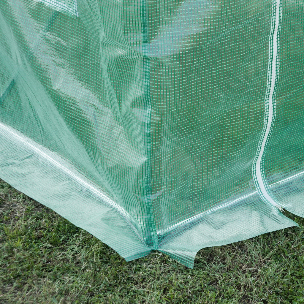 EasyComfort kasdoek PE 3x2x2 m, 6 vensters, oprolbare deur