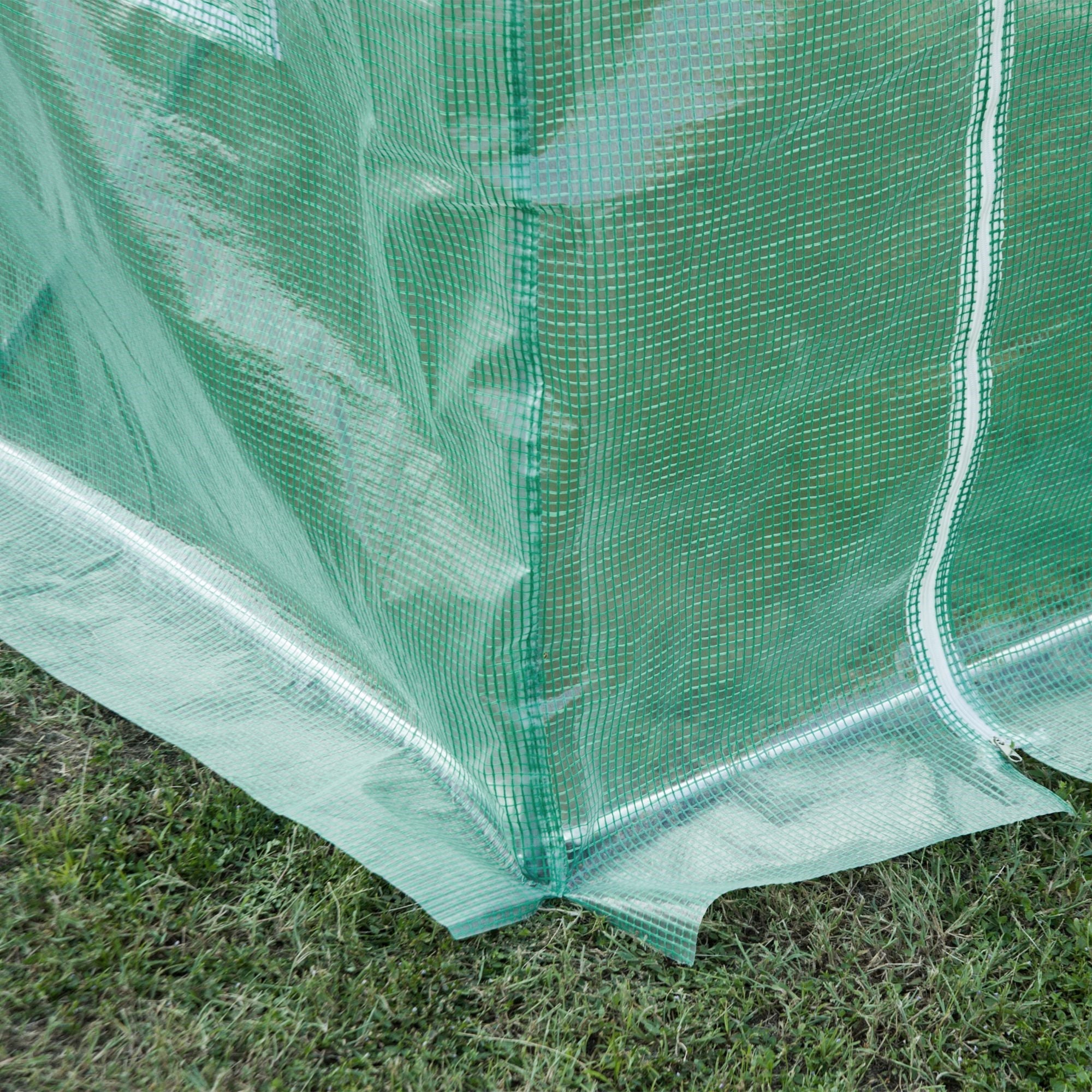 EasyComfort kasdoek PE 3x2x2 m, 6 vensters, oprolbare deur