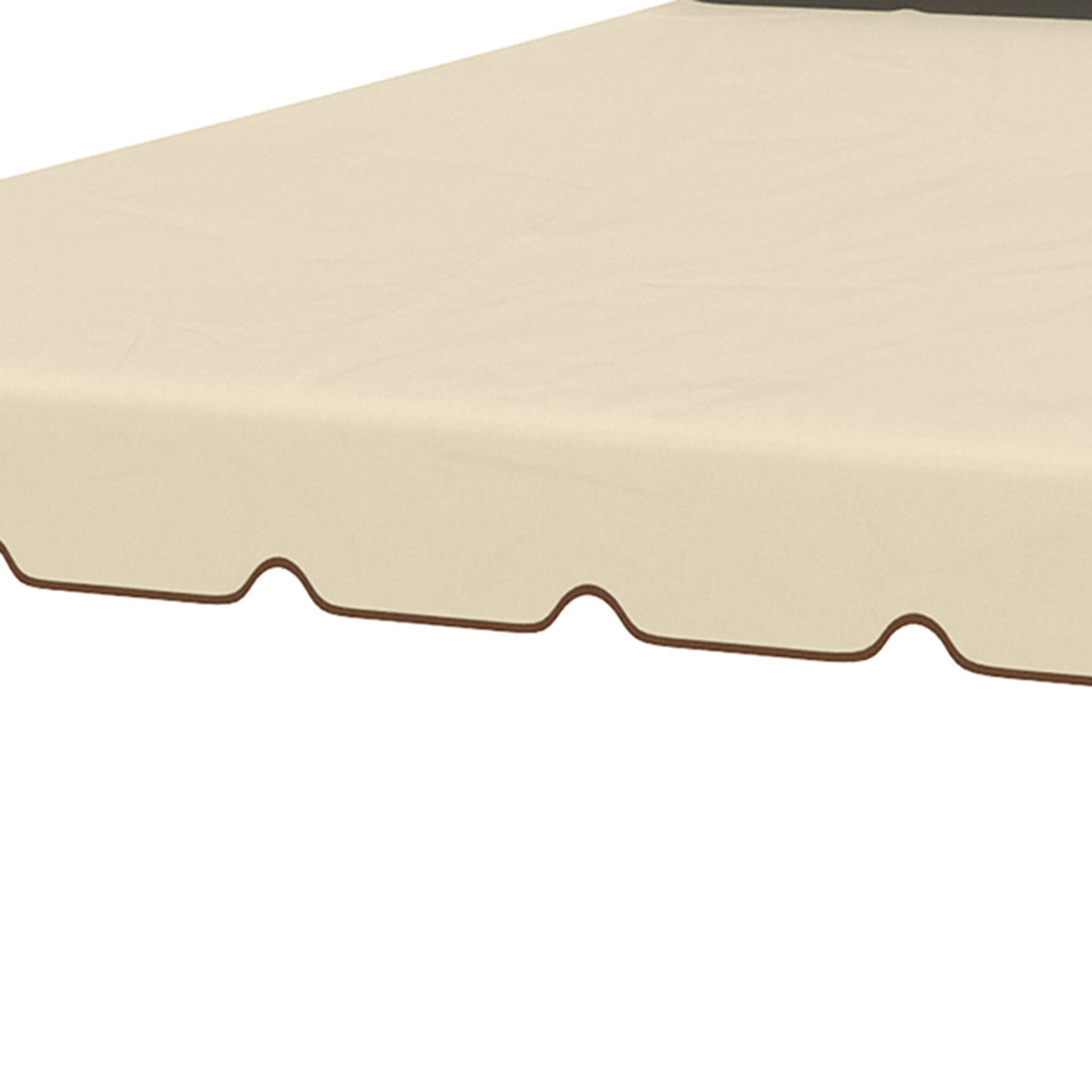 Easycomfort Tettuccio di Ricambio per Gazebo da Giardino 3x3m with Tetto a 2 Livelli in Poliestere Beige