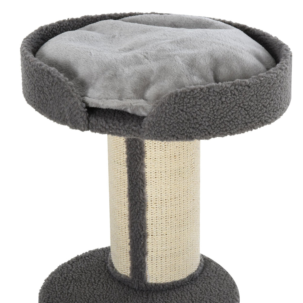EASYCOMFORT Tree Scratching Post for Cats with Kennel, Cushion, Plush Cover and Sisal Rope Poles