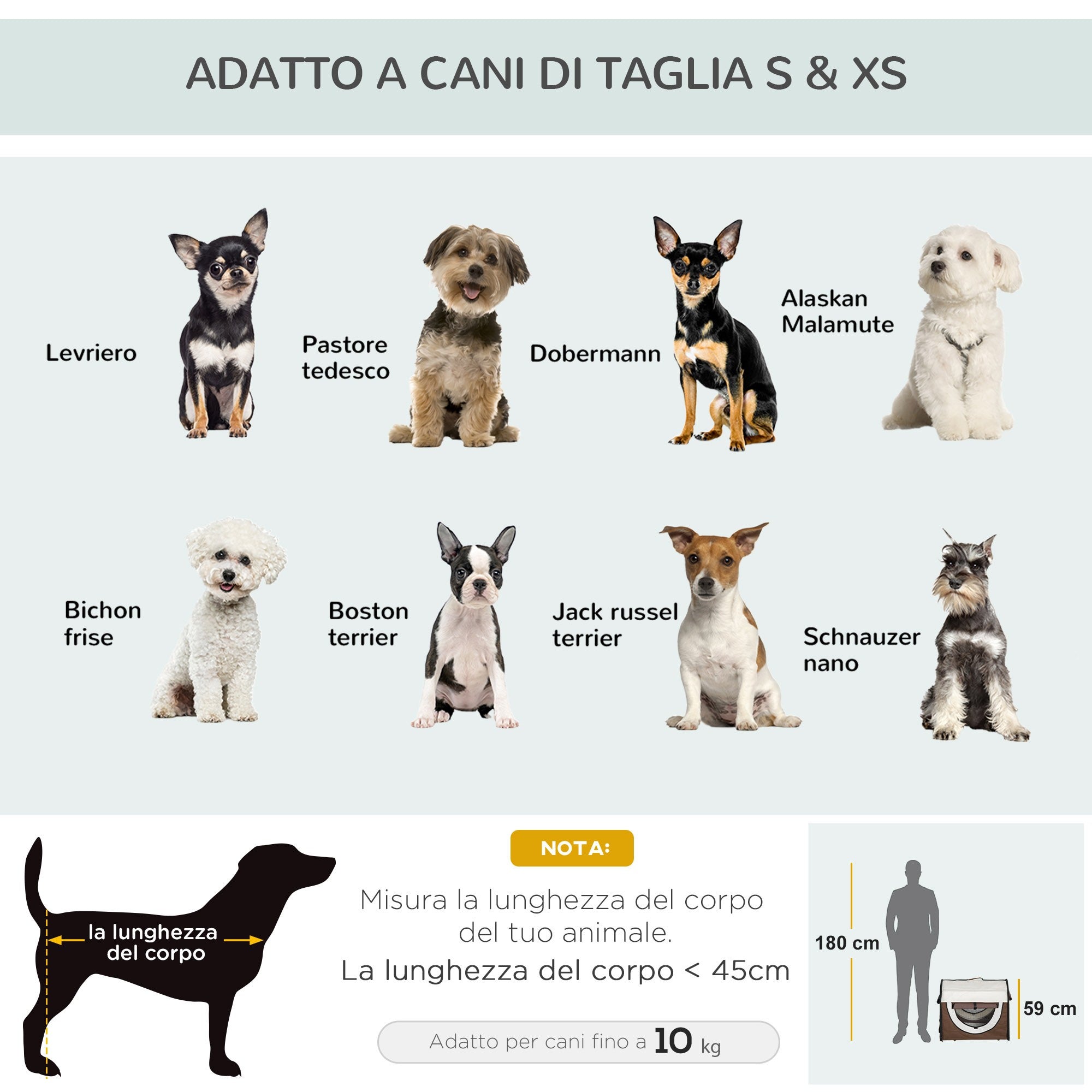 EasyComfort Opvouwbare draagtas voor hond en kat 70x51x59 cm