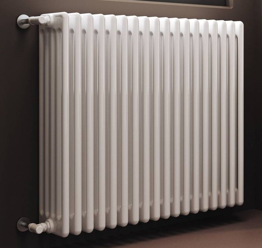 Complete battery Radiator Cordivari Ardesia tubular steel radiator 4 Columns from 3 to 24 elements h 656 mm center distance 600 mm caps and reductions included 20 elements h. 656
