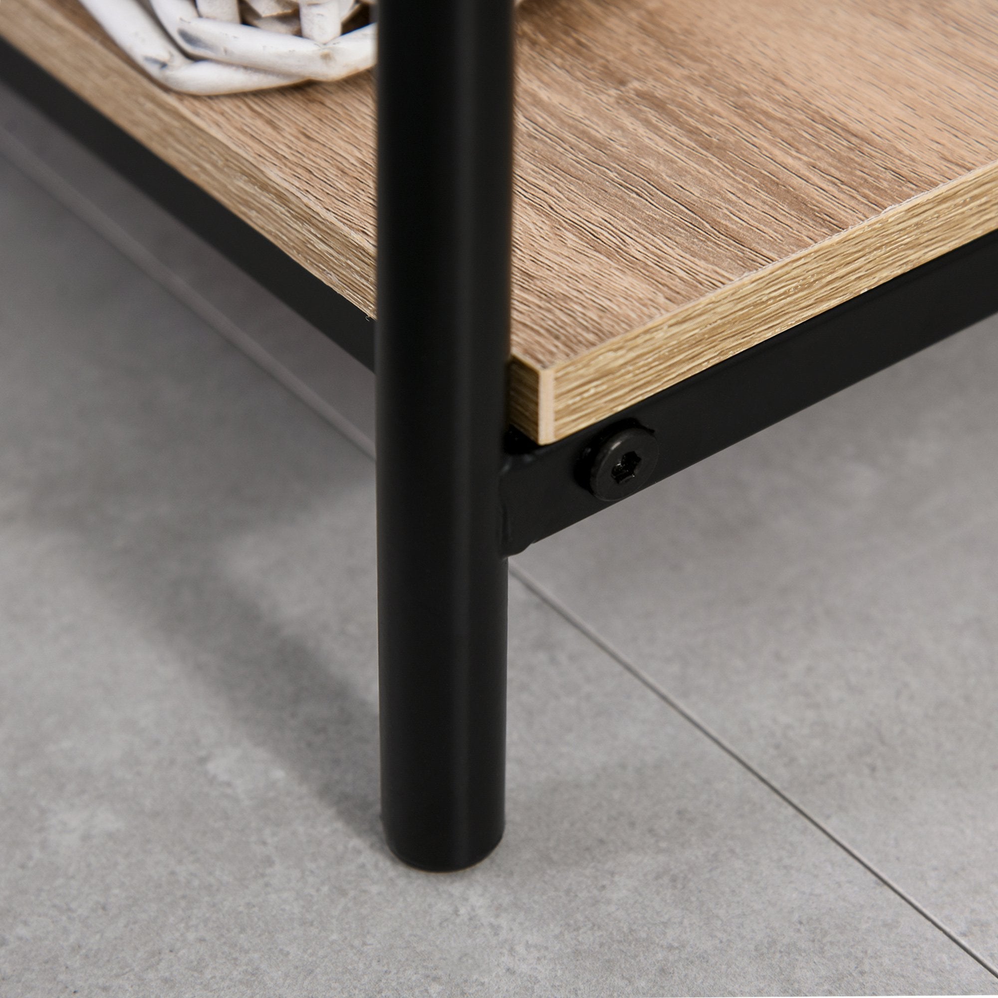 EasyComfort Kapstok met bank en schoenenrek, industrieel 80.5x30x170 cm