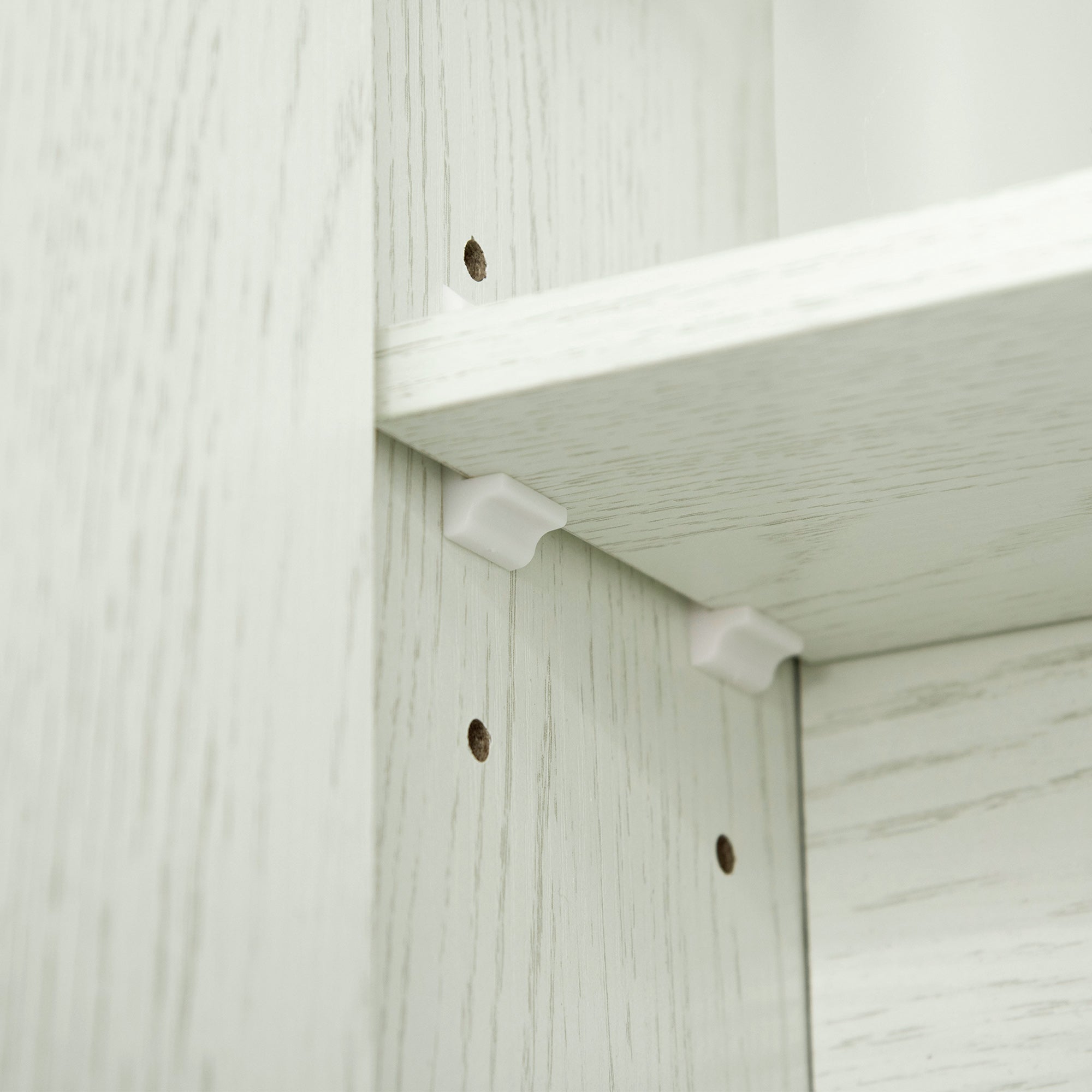 EasyComfort Armadietto Moderno da Bagno with Specchio a 4 Sezioni with Ripiani Regolabili, wall-mounted in Legno e Vetro, 90x15x75 cm, Grigio